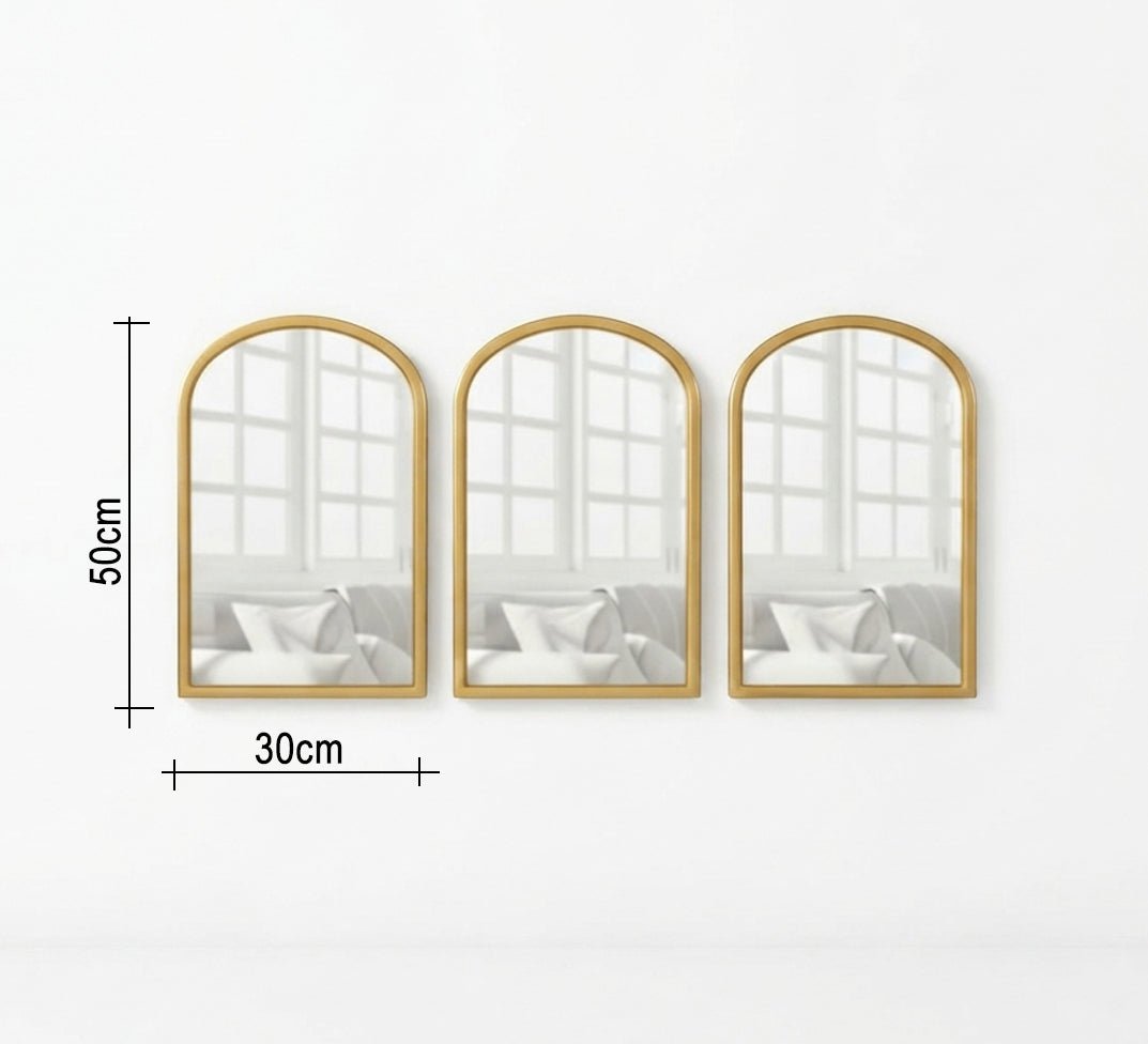 Set of Three Curved Wall Mirrors - Vitrine Furniture - Mirrors