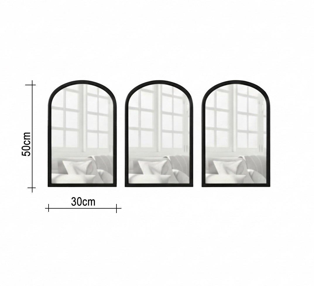 Set of Three Curved Wall Mirrors - Vitrine Furniture - Mirrors