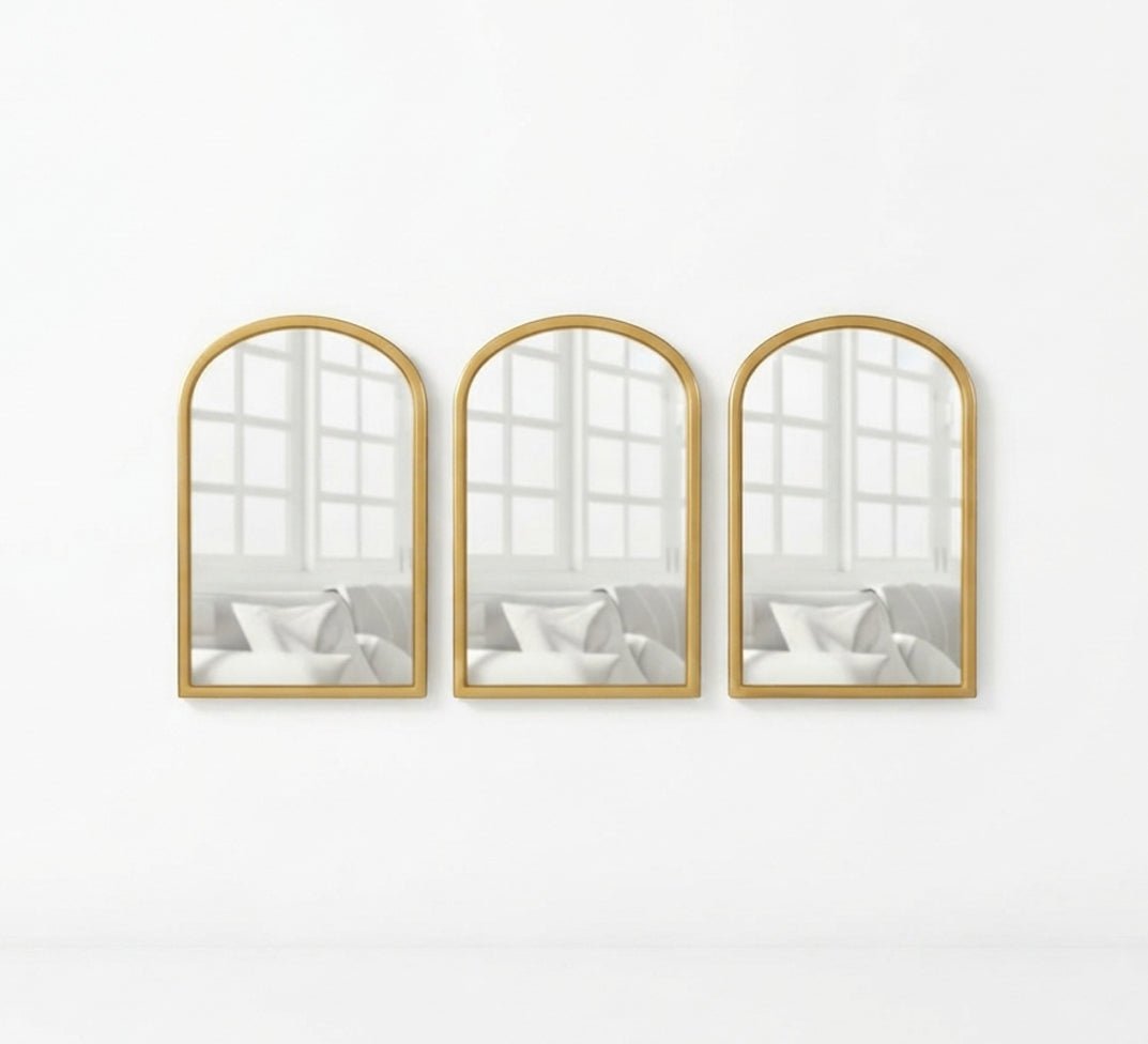 Set of Three Curved Wall Mirrors - Vitrine Furniture - Mirrors
