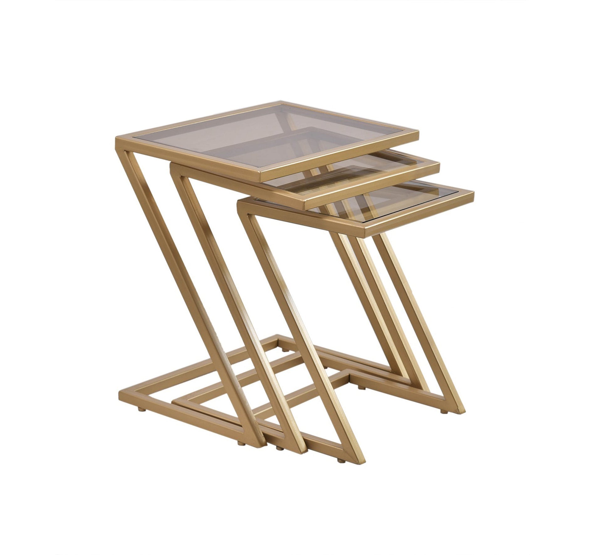 Set of three Z - shaped side tables - Vitrine Furniture - Furniture