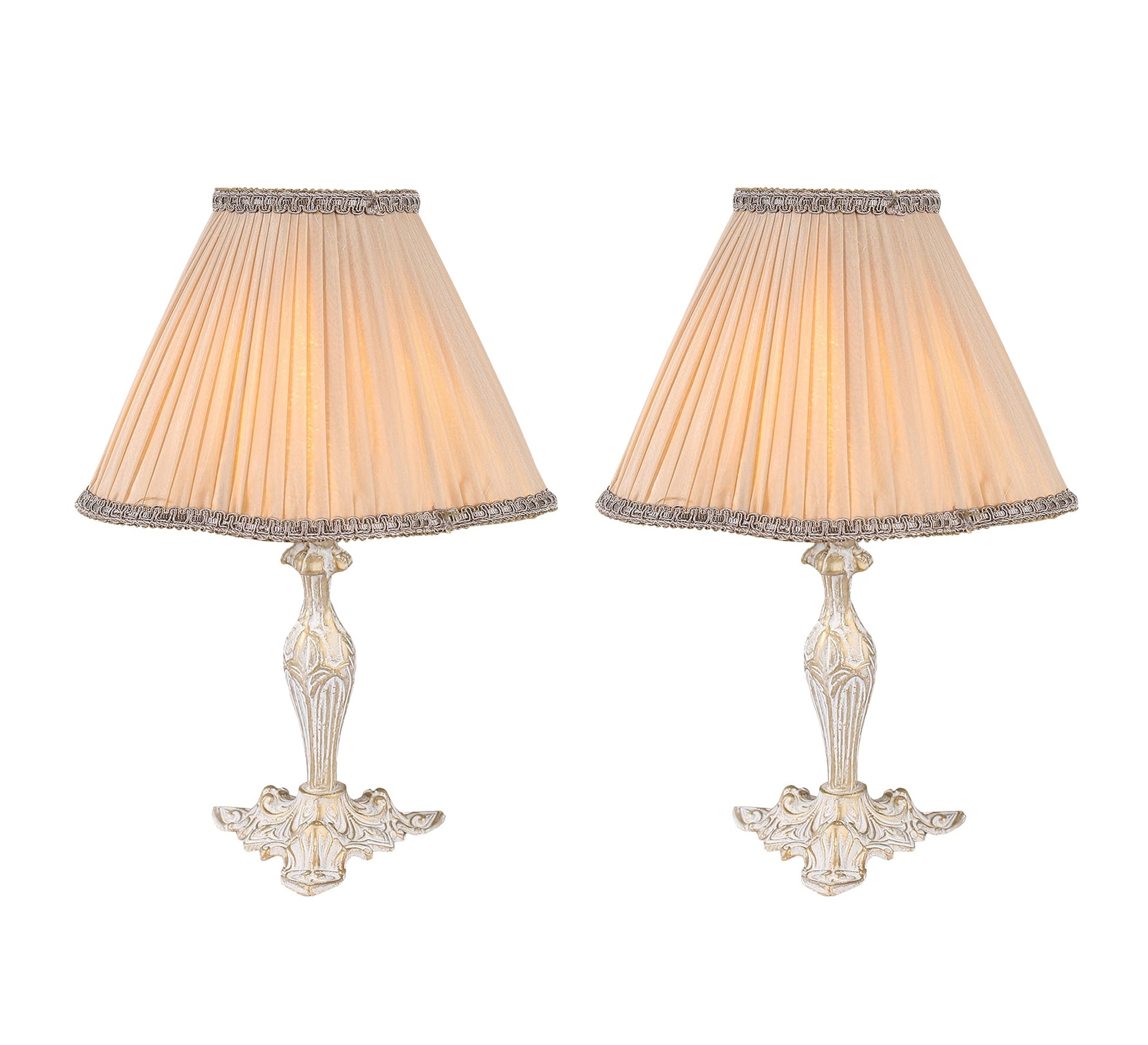 Set of two antique table lamps adds a touch of elegance. - Vitrine Furniture - Lighting