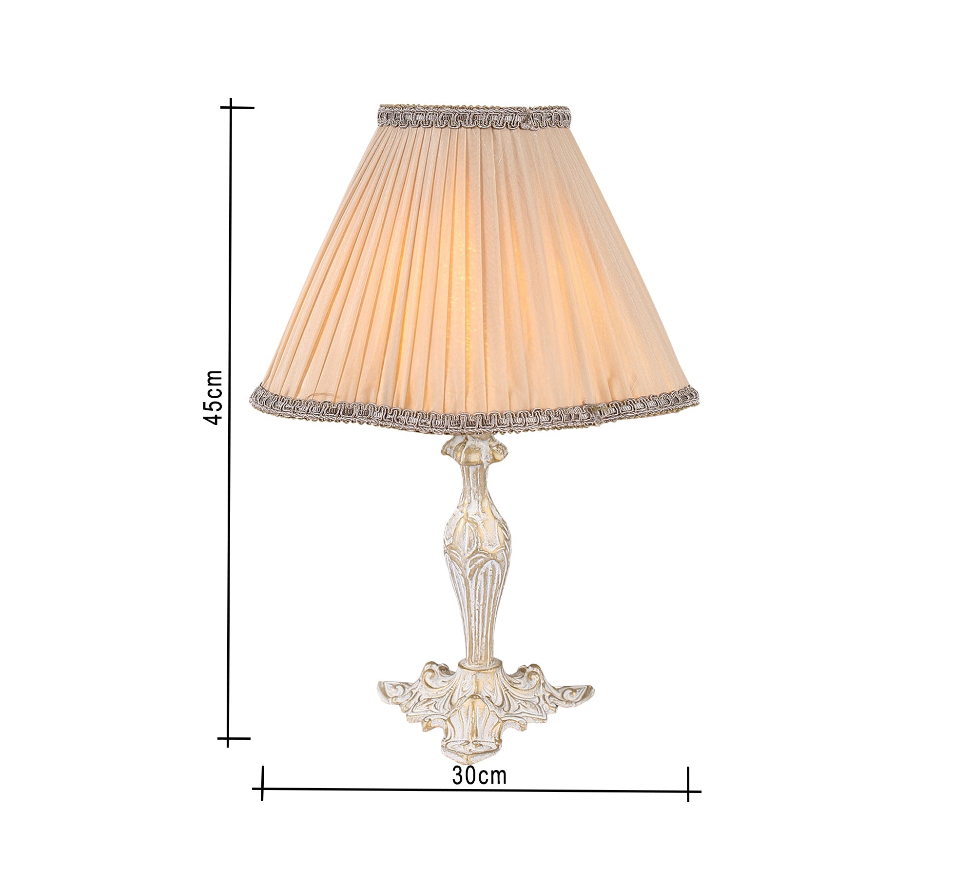 Set of two antique table lamps adds a touch of elegance. - Vitrine Furniture - Lighting