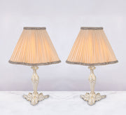 Set of two antique table lamps adds a touch of elegance. - Vitrine Furniture - Lighting