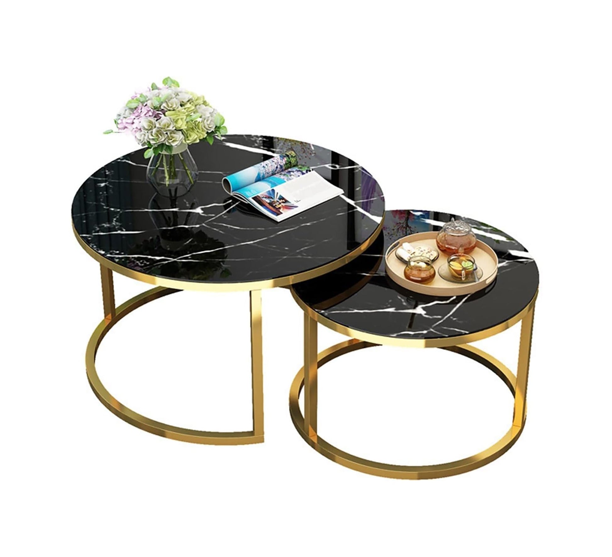 Set of two circular coffee tables - Vitrine Furniture - Furniture