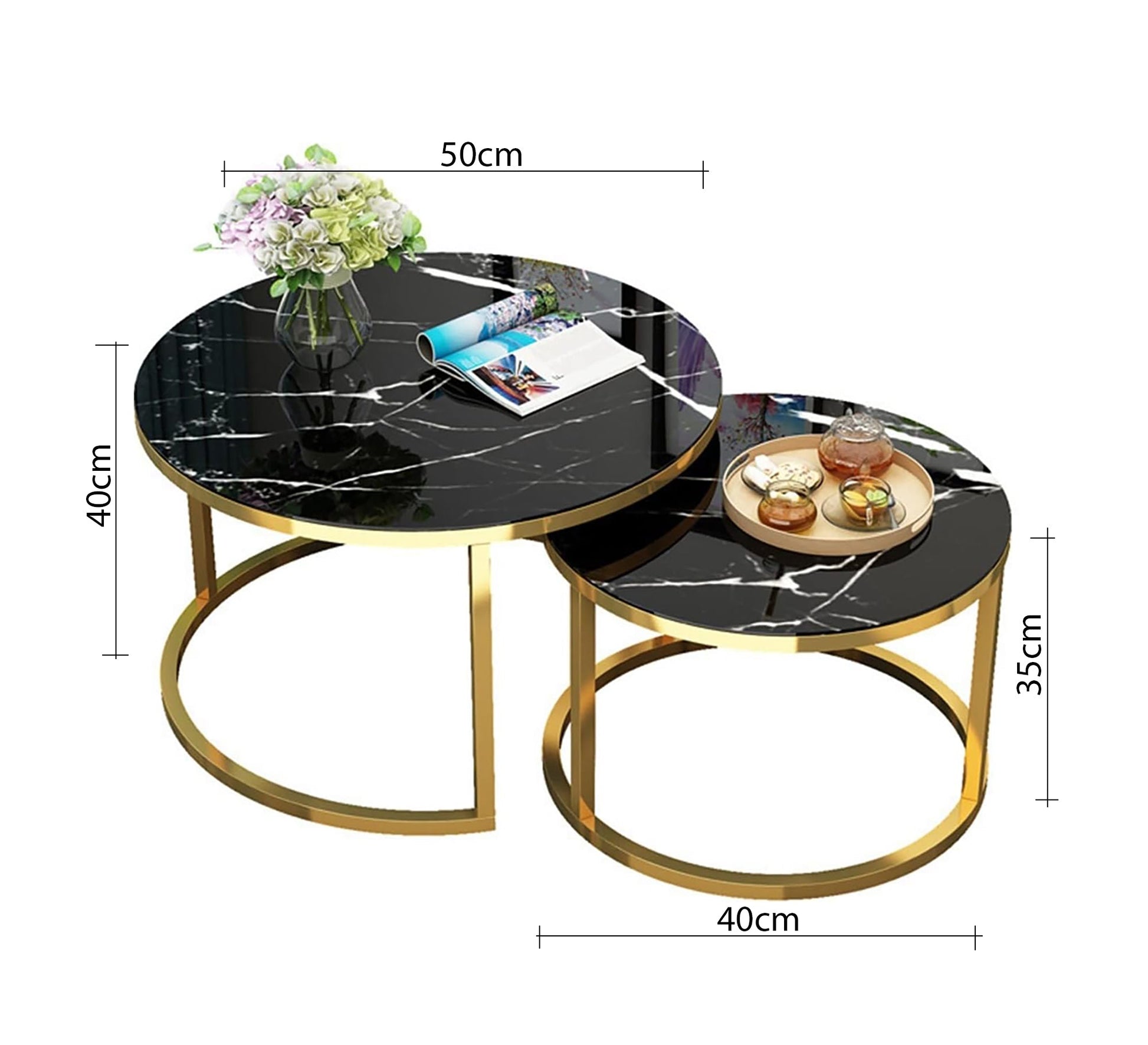 Set of two circular coffee tables - Vitrine Furniture - Furniture