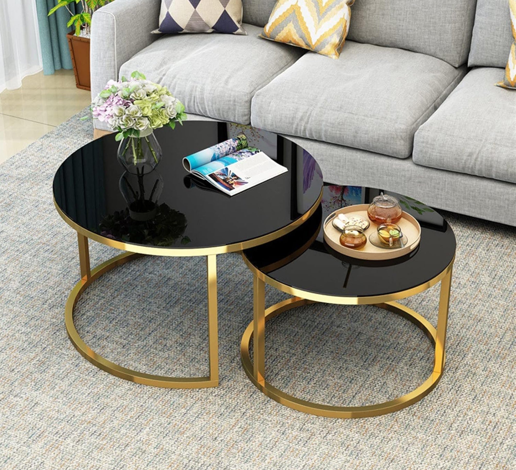 Set of two circular coffee tables - Vitrine Furniture - Furniture