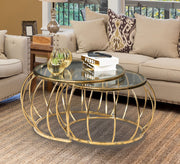 Set of two tables with an inflated cylindrical base - Vitrine Furniture - Furniture