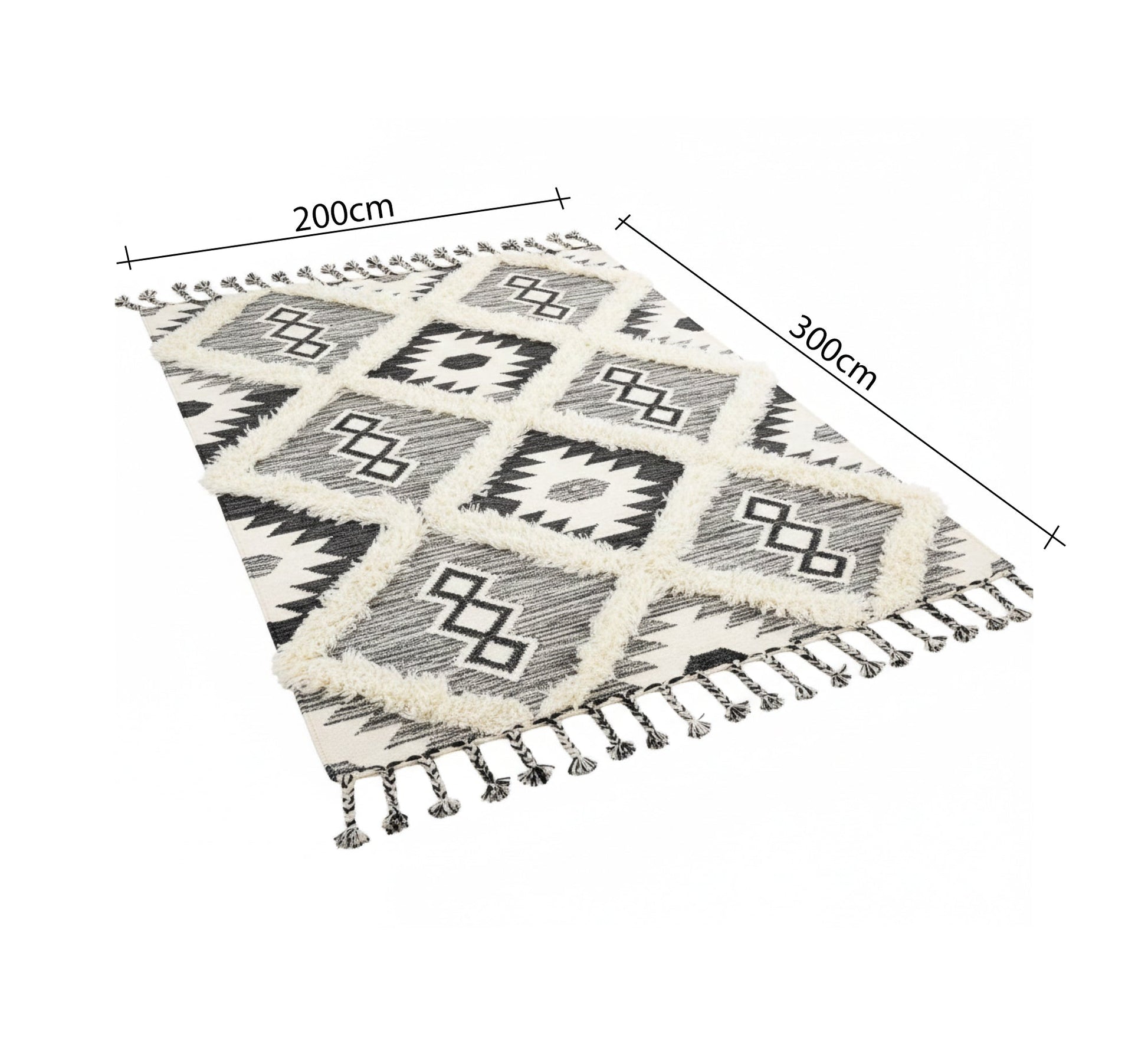 Shag rug with a checkered pattern - Vitrine Furniture - Accessories