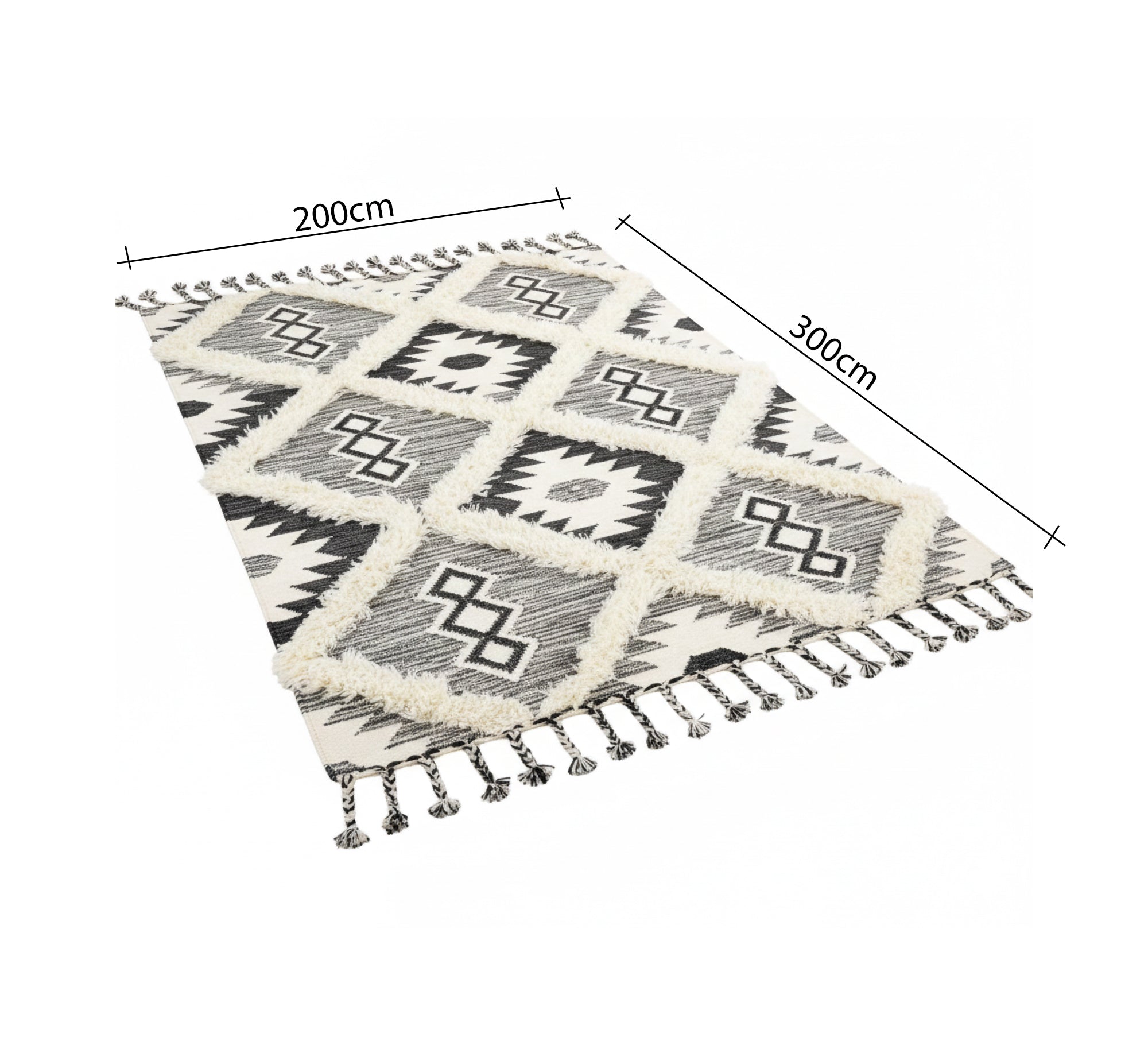 Shag rug with a checkered pattern - Vitrine Furniture - Accessories