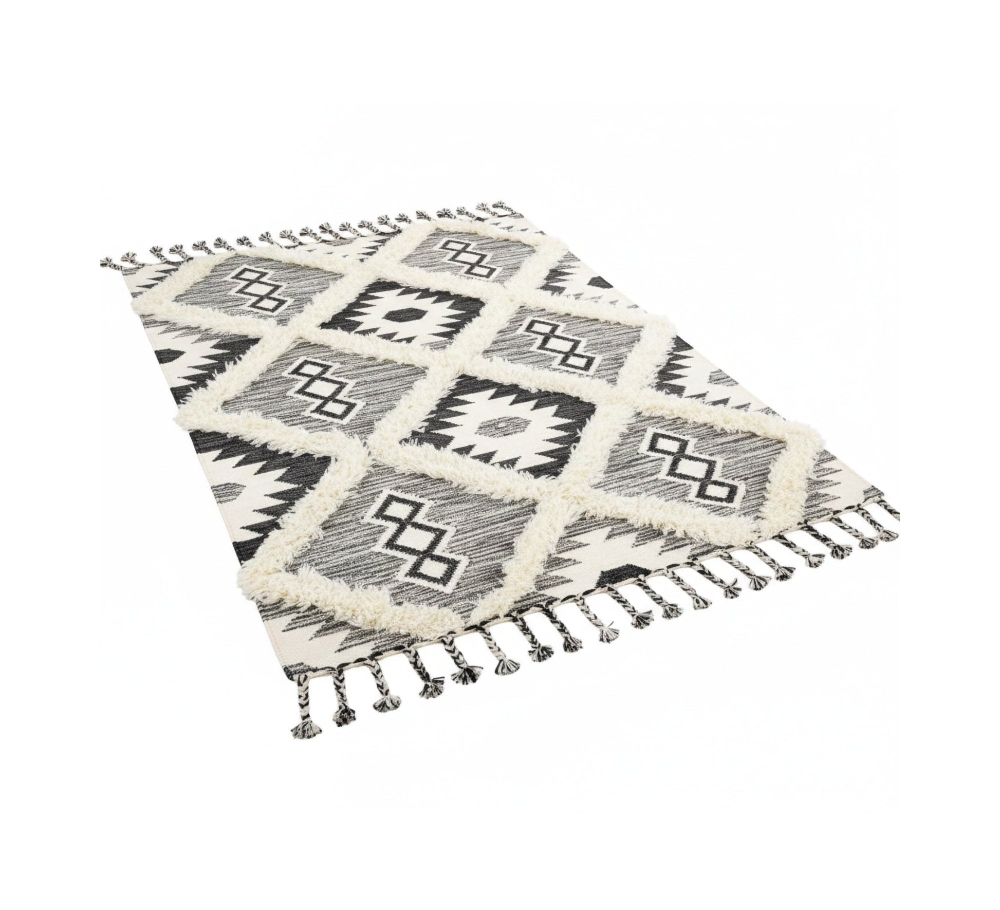 Shag rug with a checkered pattern - Vitrine Furniture - Accessories