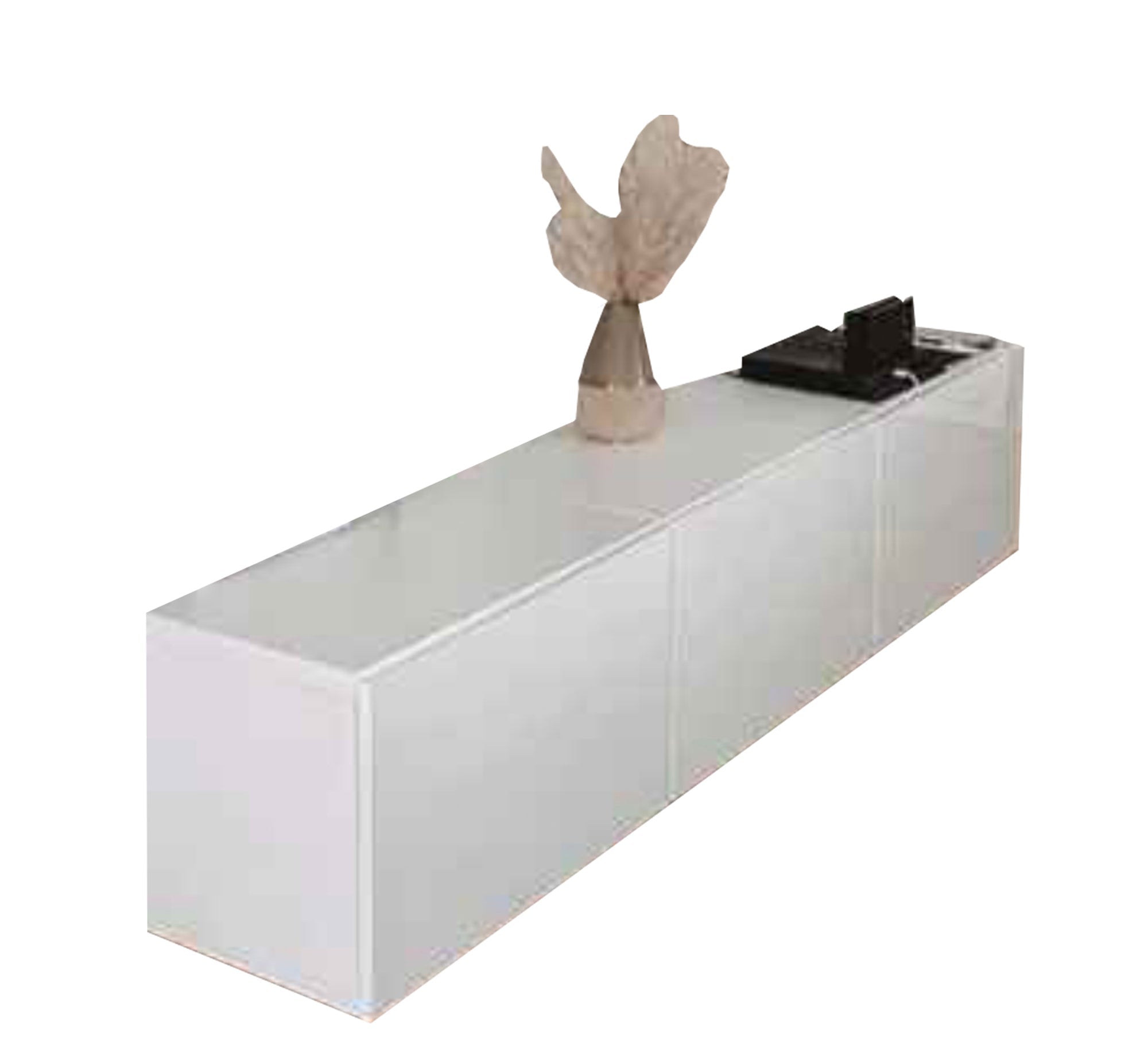 Shiny White TV Table - Sleek and Modern - Vitrine Furniture - Furniture