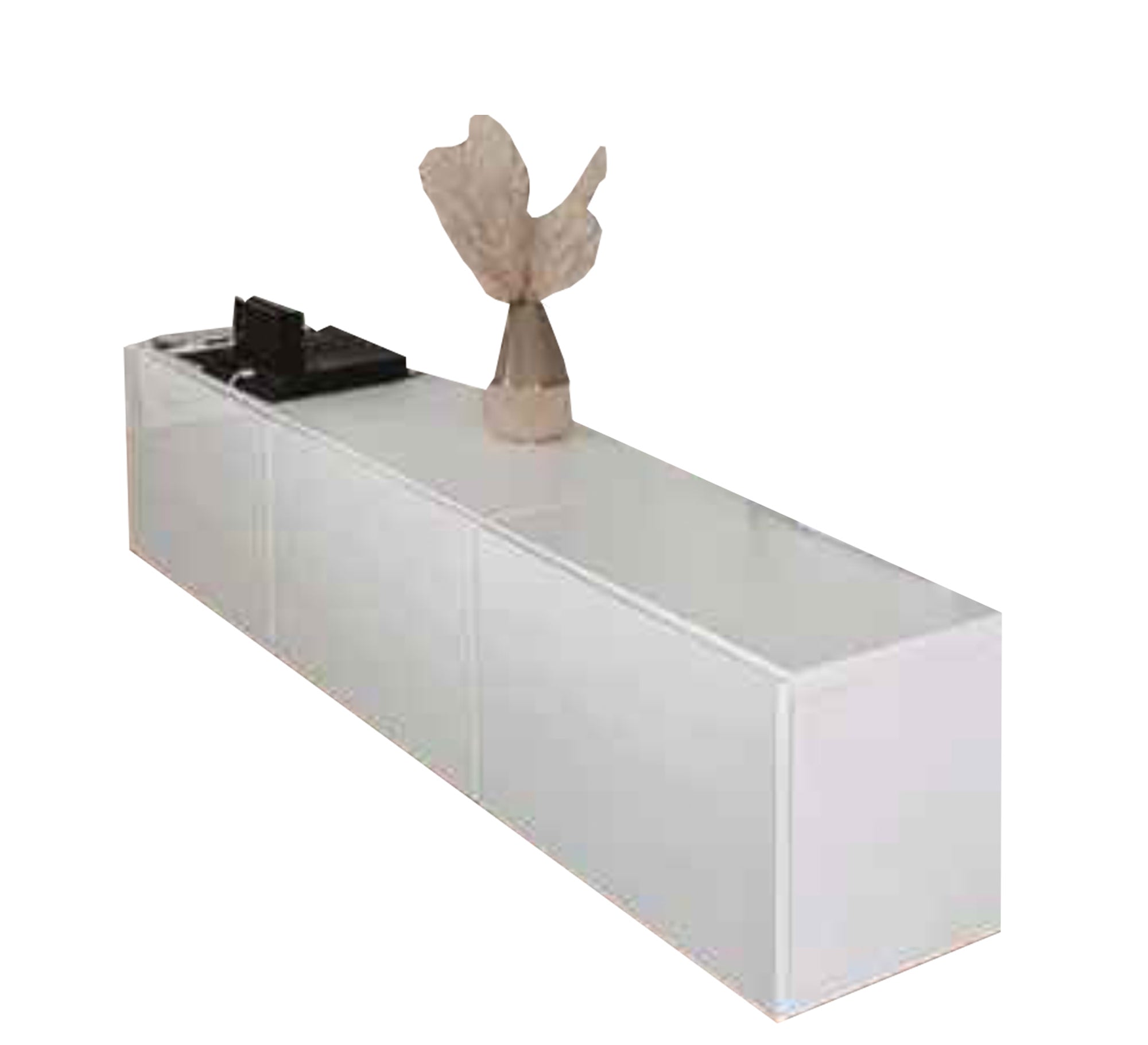 Shiny White TV Table - Sleek and Modern - Vitrine Furniture - Furniture