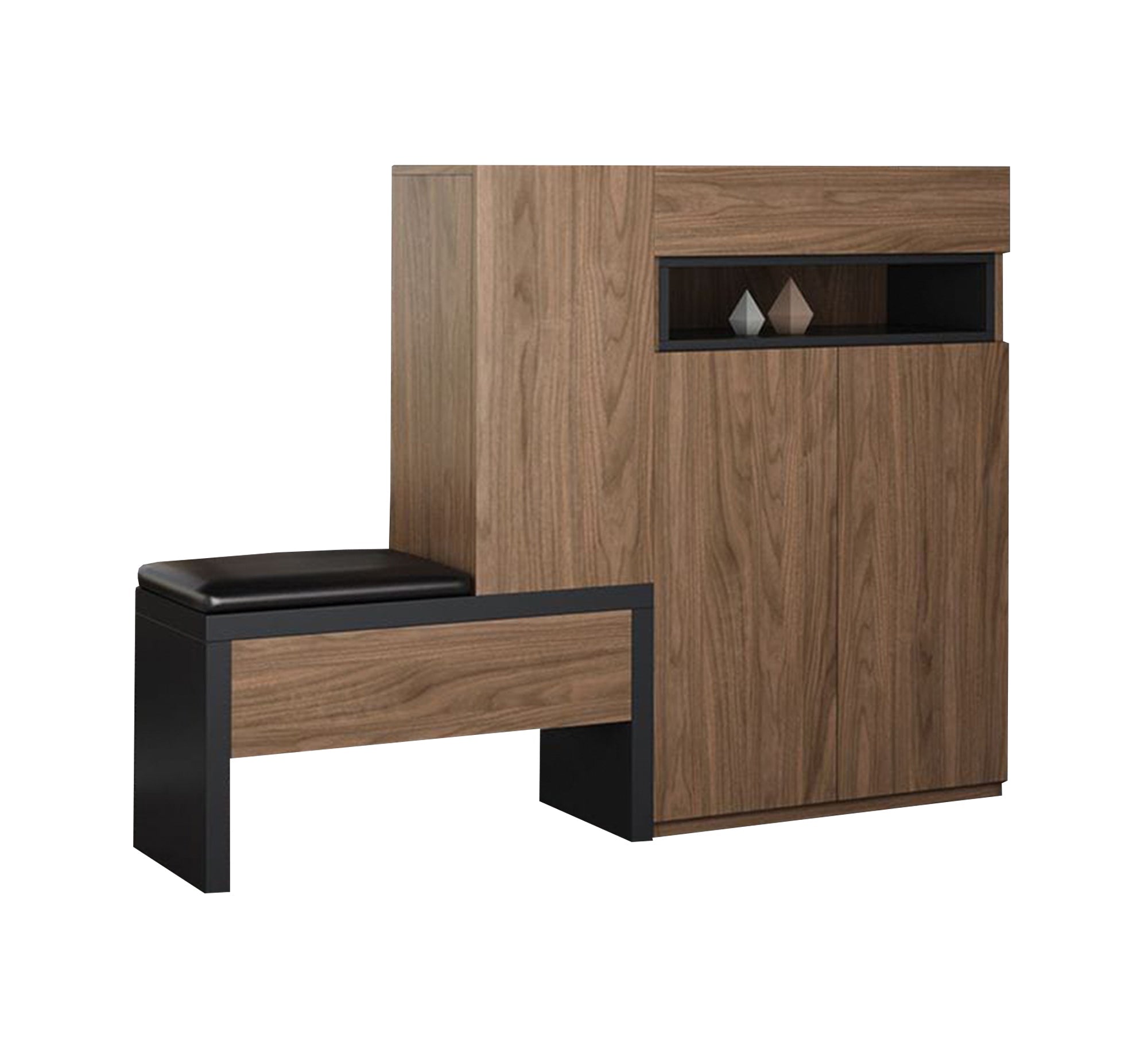 Shoe cabinet with side bench - Vitrine Furniture - Furniture