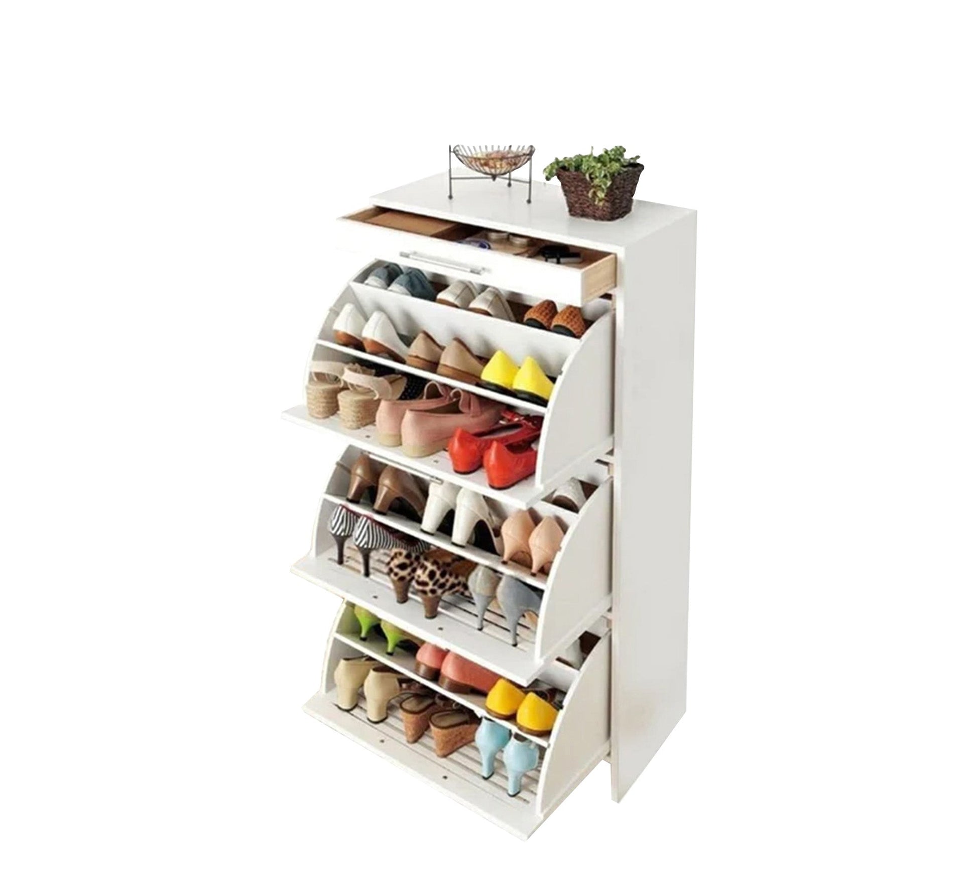 Shoe cabinet with three drawers - Vitrine Furniture - Shoe Racks