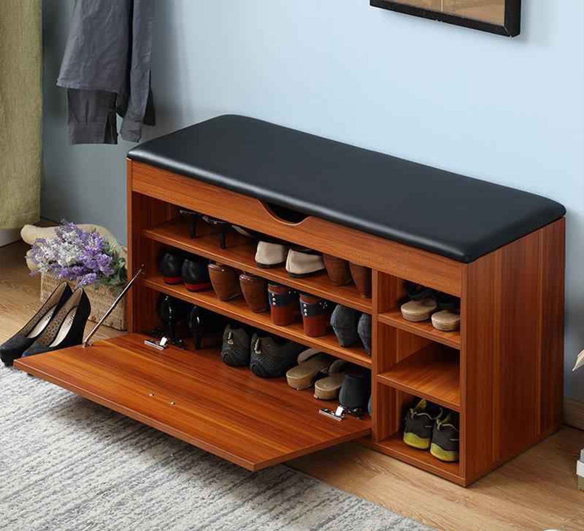 Shoe Rack: Seat, Flap, Stylish & Functional - Vitrine Furniture - Furniture