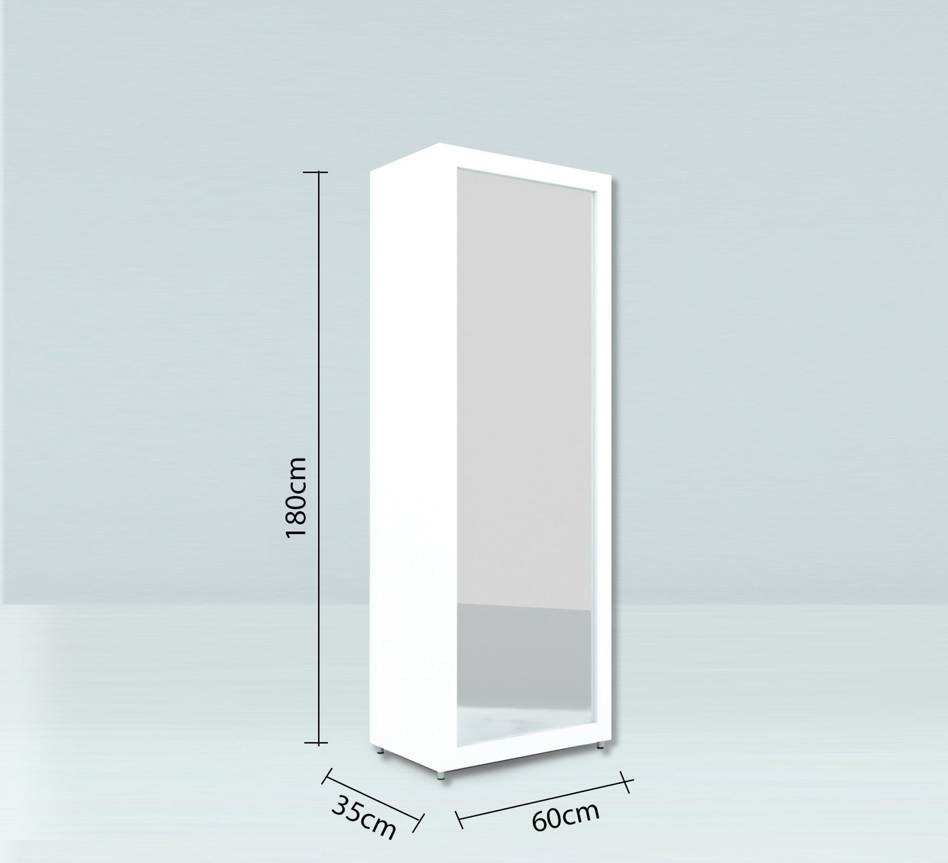 Shoe rack with a longitudinal mirror - Vitrine Furniture - Shoe Racks