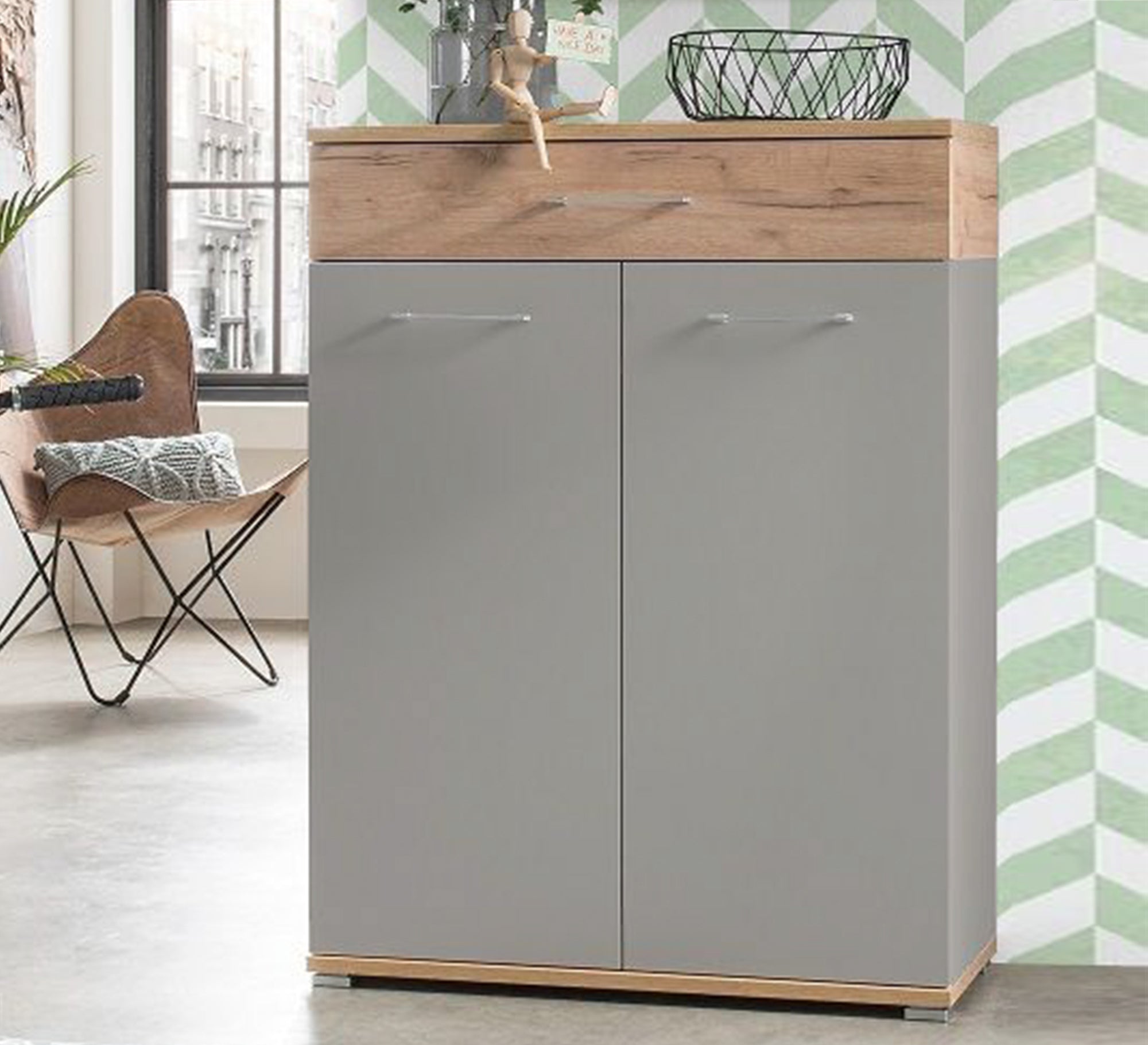 Shoe rack with drawers and hinged leaf - Vitrine Furniture - Furniture