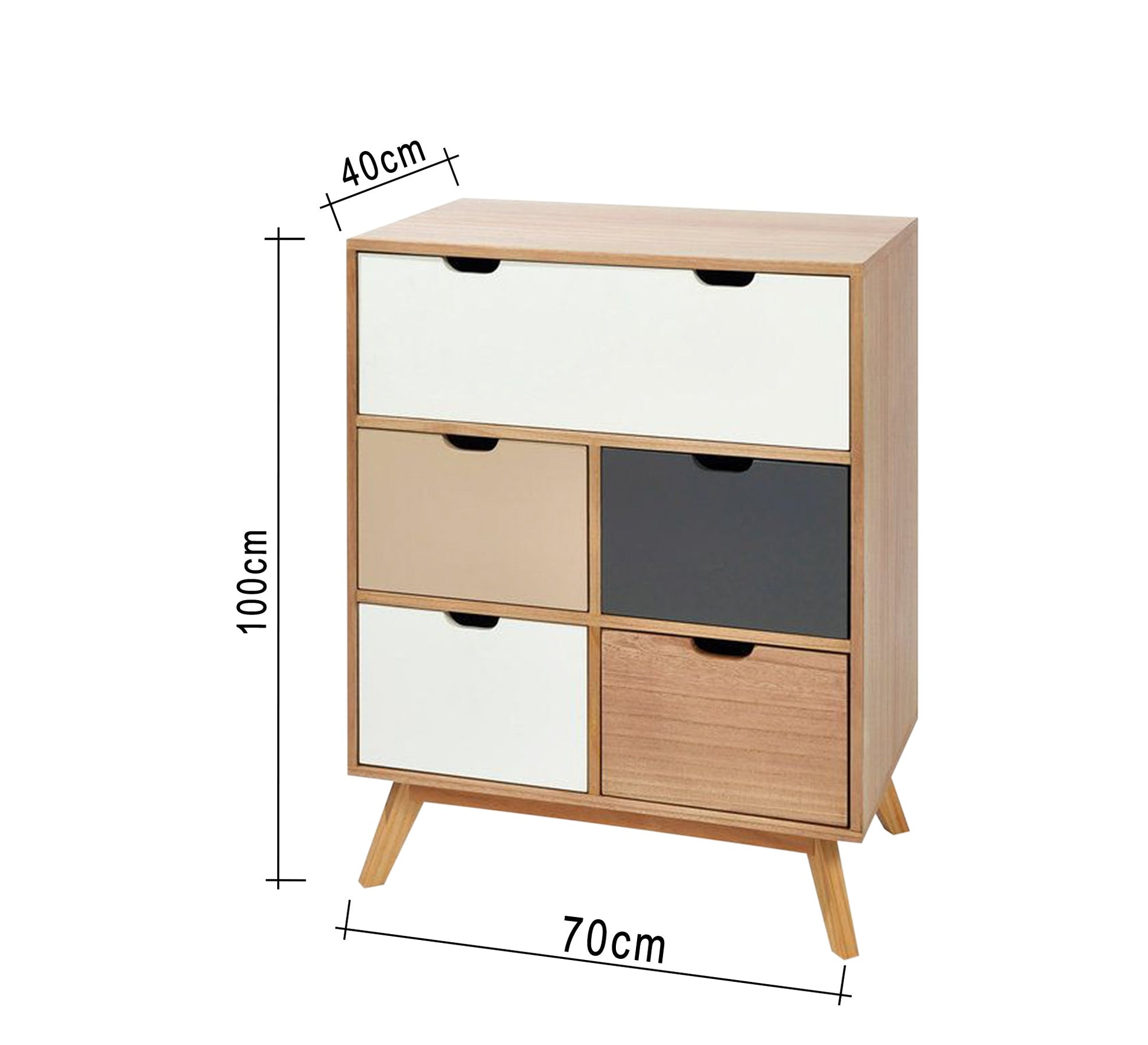 Shoe rack with five colorful flaps - Vitrine Furniture - Furniture