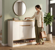 Shoe rack with four leaves and a lower shelf - Vitrine Furniture - Shoe Racks