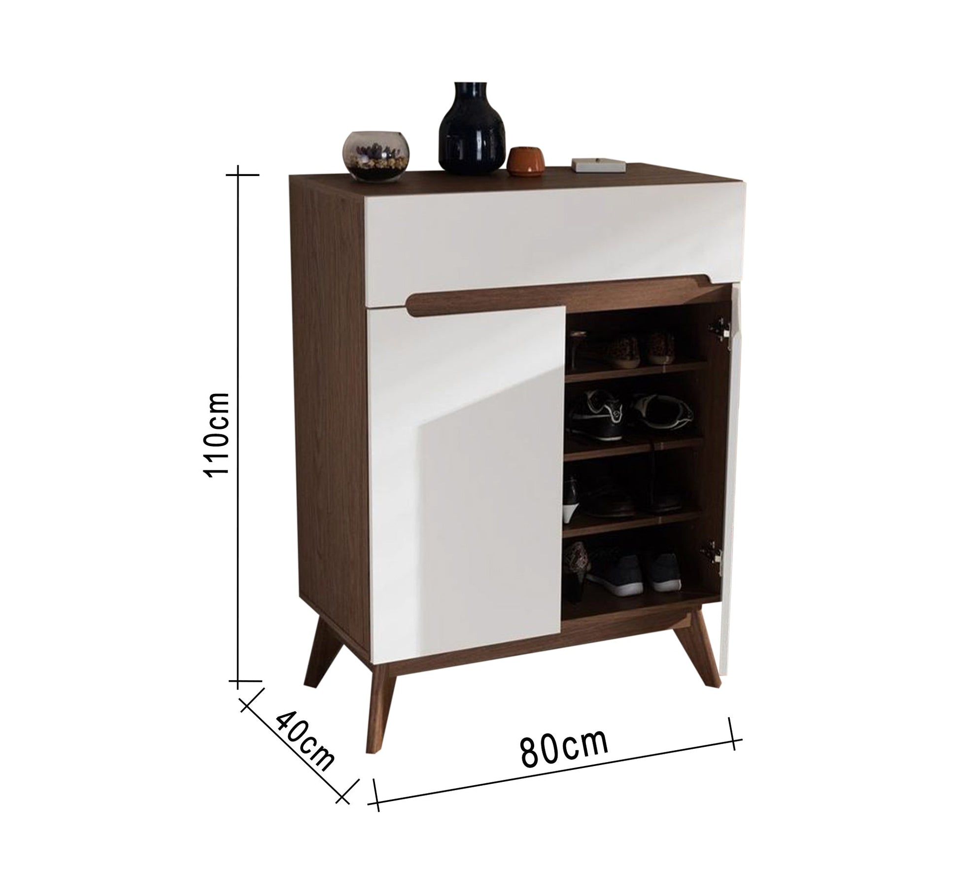 Shoe rack with high beech legs - Vitrine Furniture - Furniture