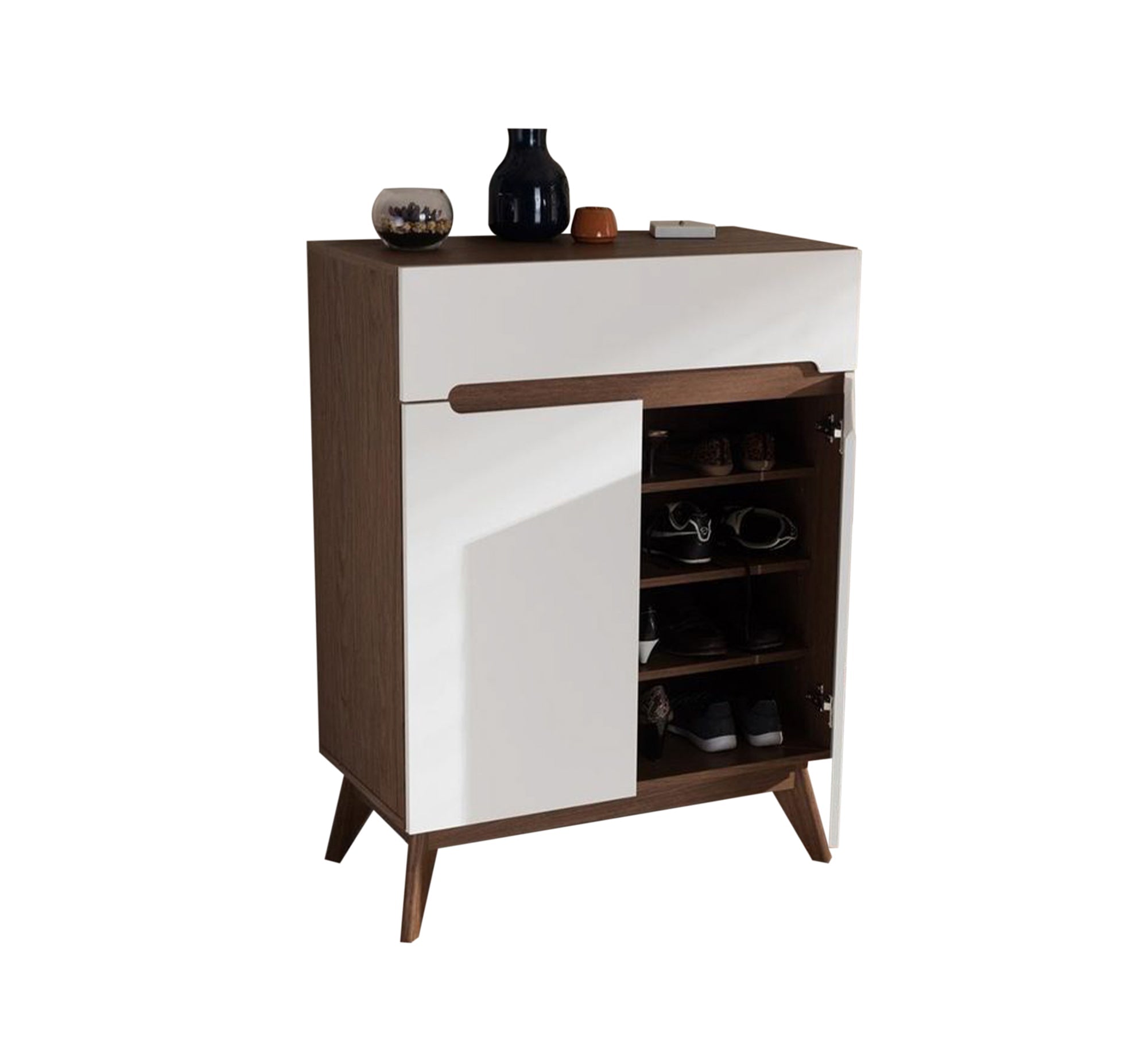 Shoe rack with high beech legs - Vitrine Furniture - Furniture