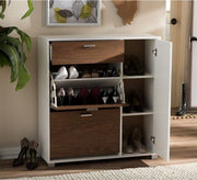 Shoe rack with open shelves and doors - Vitrine Furniture - Furniture