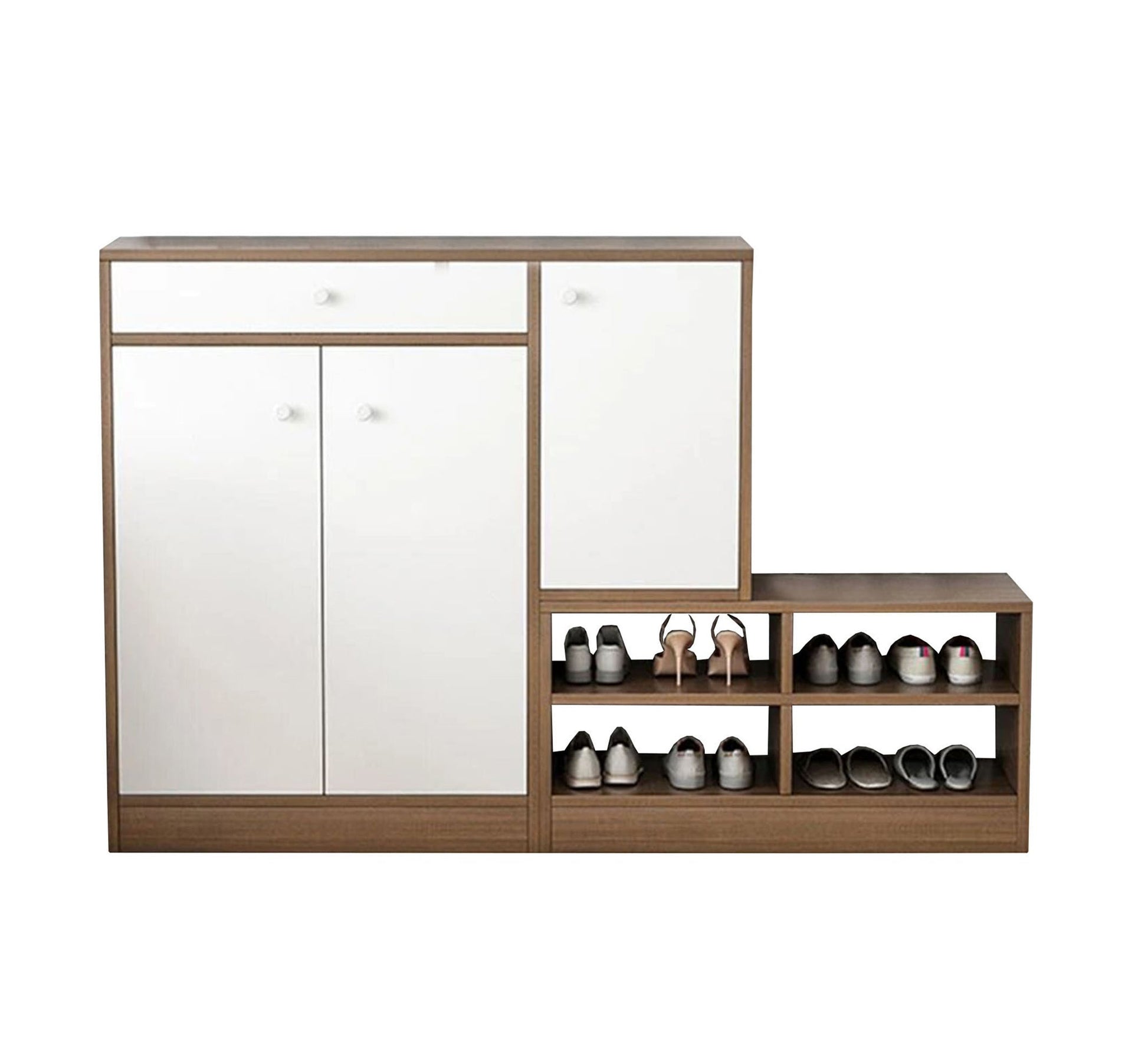 Shoe rack with seat and open storage spaces - Vitrine Furniture - Furniture