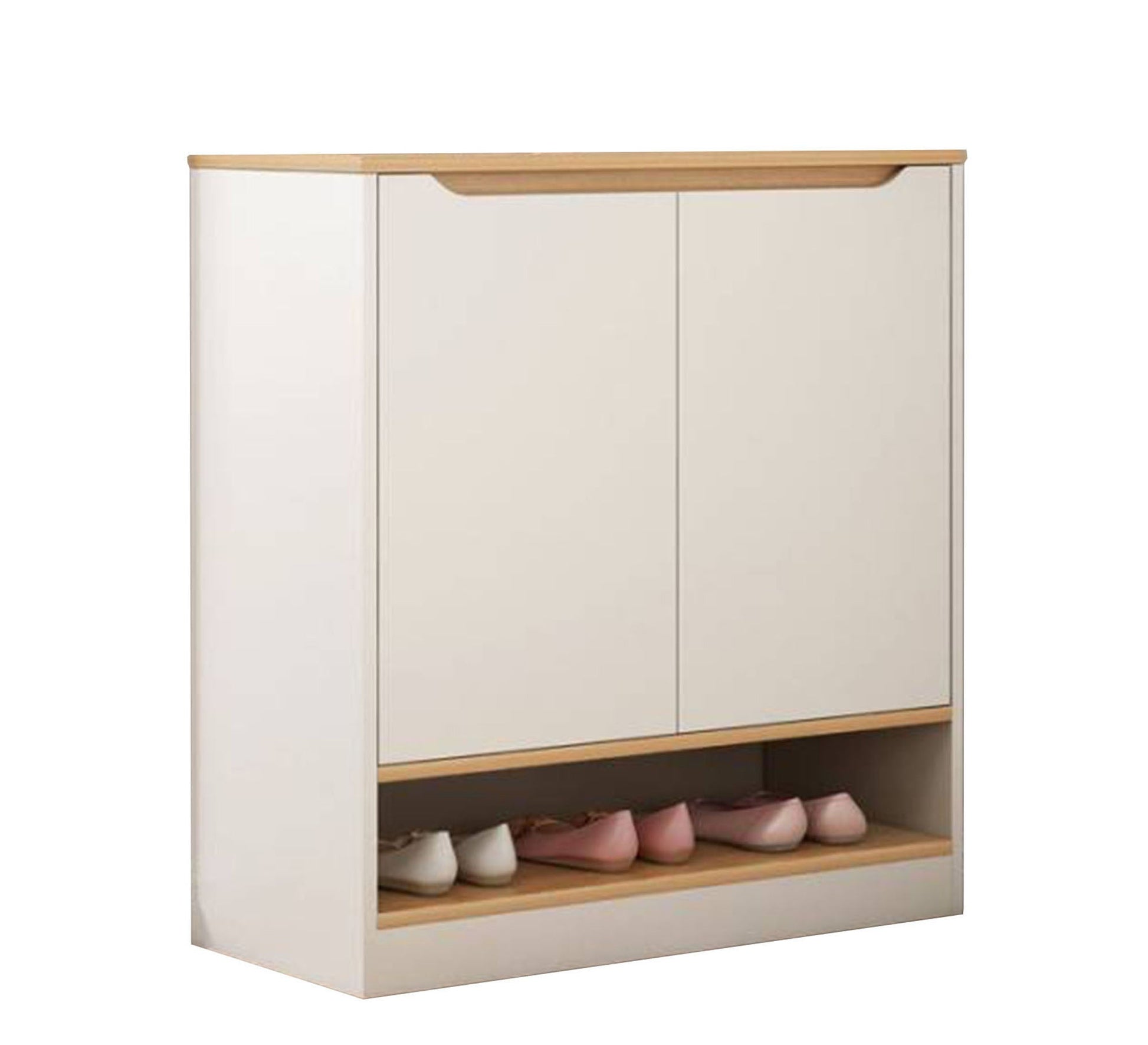 Shoe rack with two doors and a lower shelf - Vitrine Furniture - Furniture