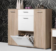 Shoe rack with two hinged leaves and two flaps - Vitrine Furniture - Furniture