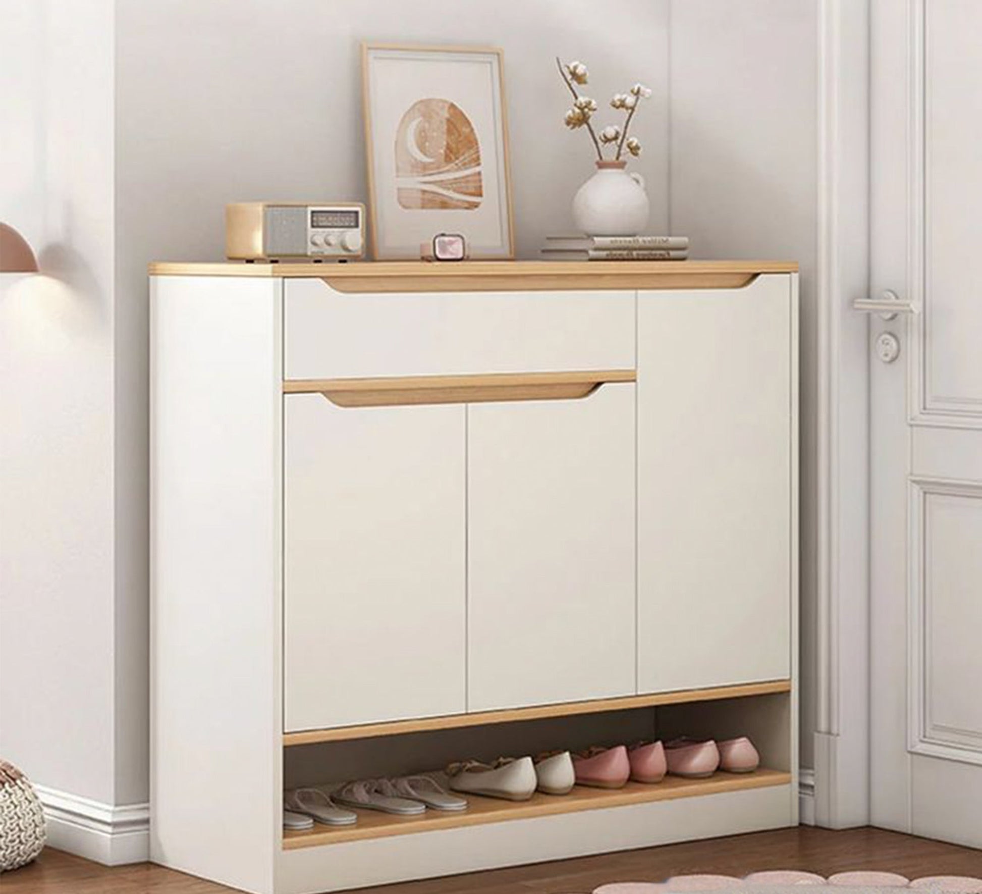 ShoeMaster Rack: Dual - Tier, Trio - Leaf Design - Vitrine Furniture - Furniture