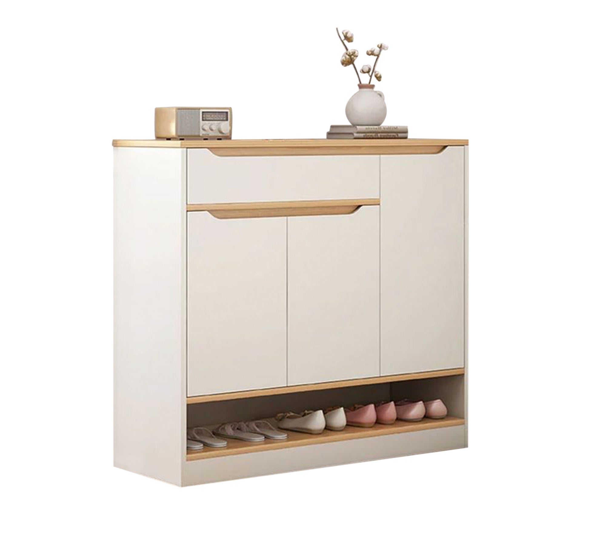 ShoeMaster Rack: Dual - Tier, Trio - Leaf Design - Vitrine Furniture - Furniture