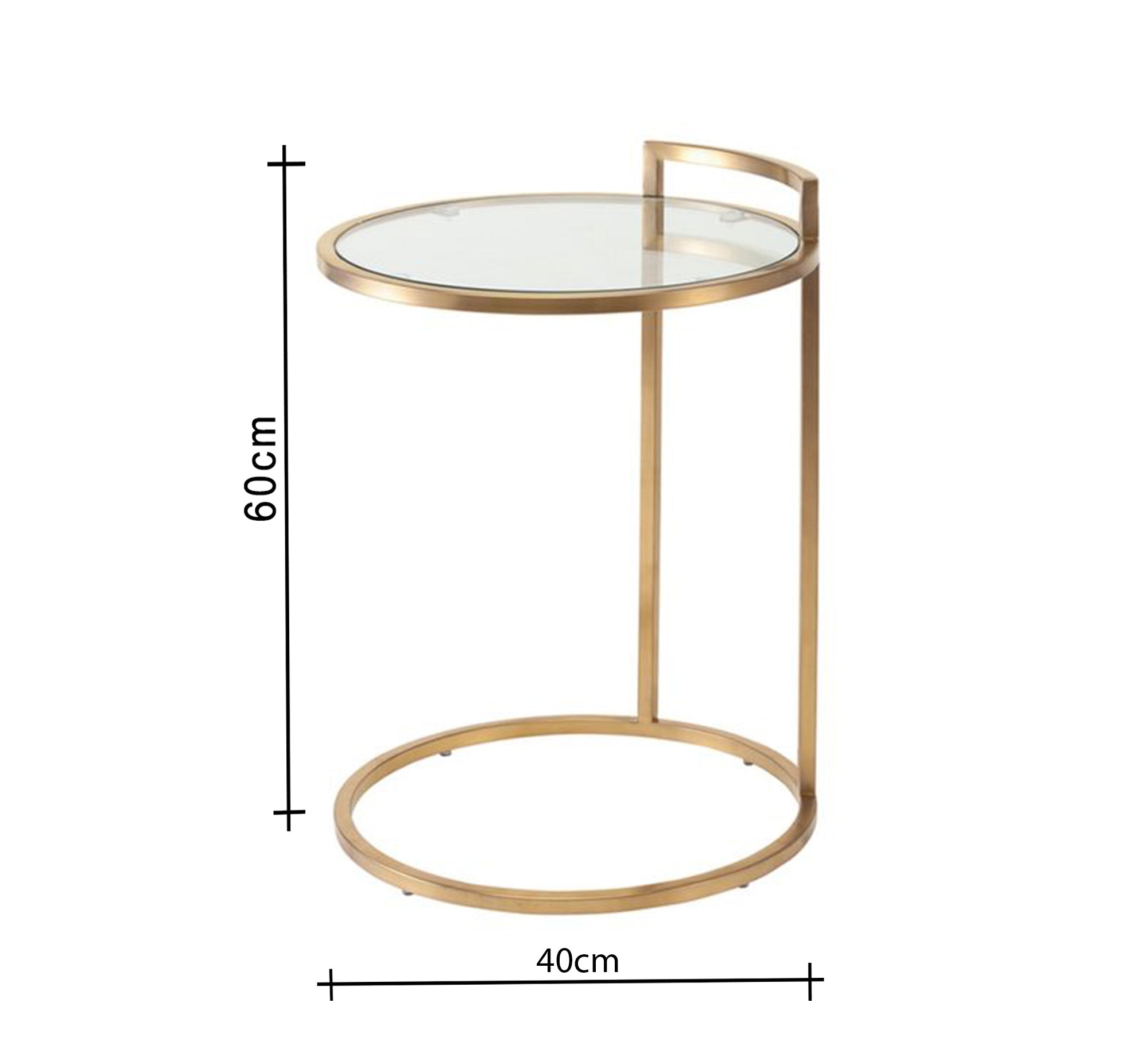 Side table with a circular structure in gold - Vitrine Furniture - Furniture