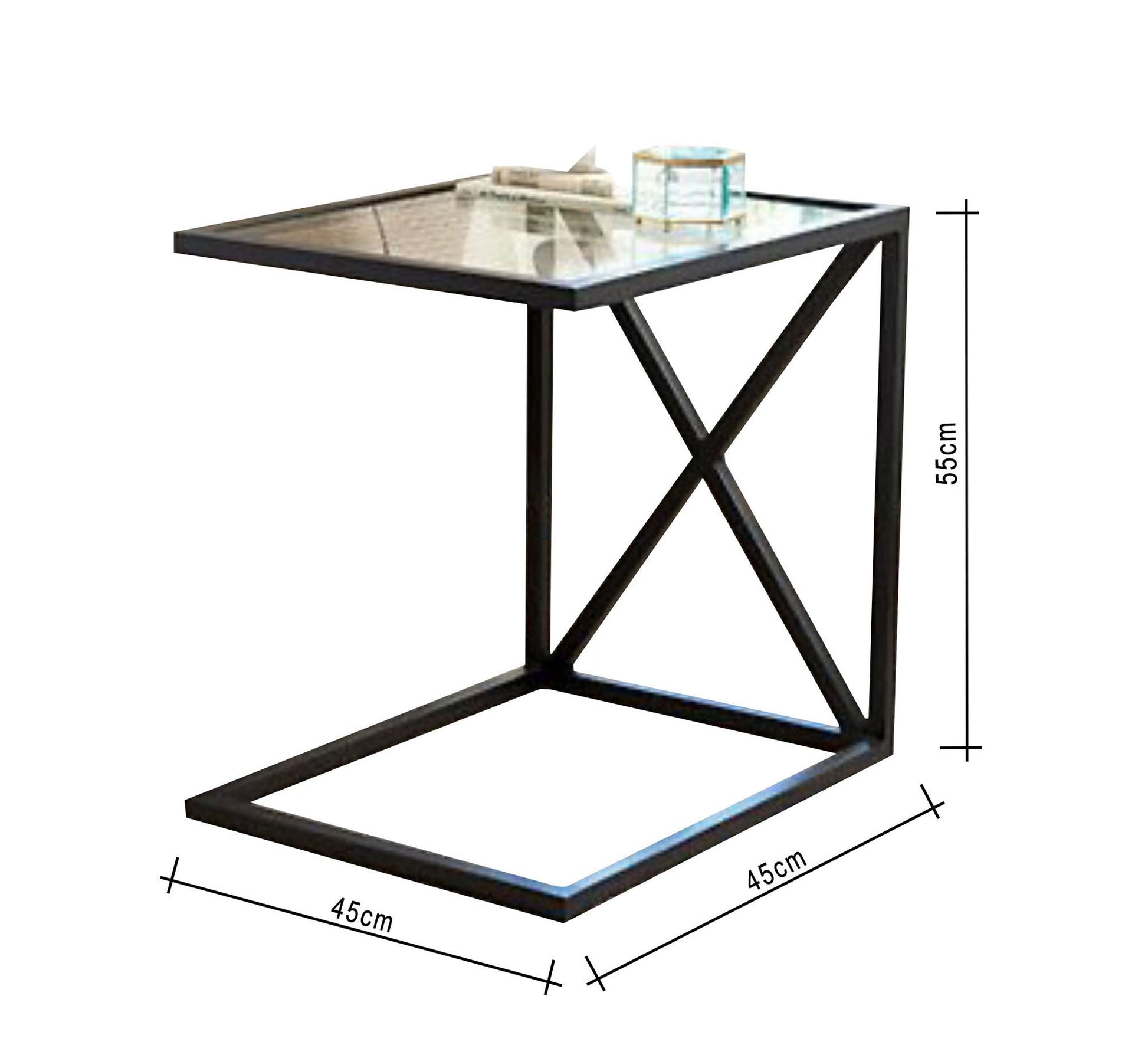 Side table with a glass surface - Vitrine Furniture - Furniture