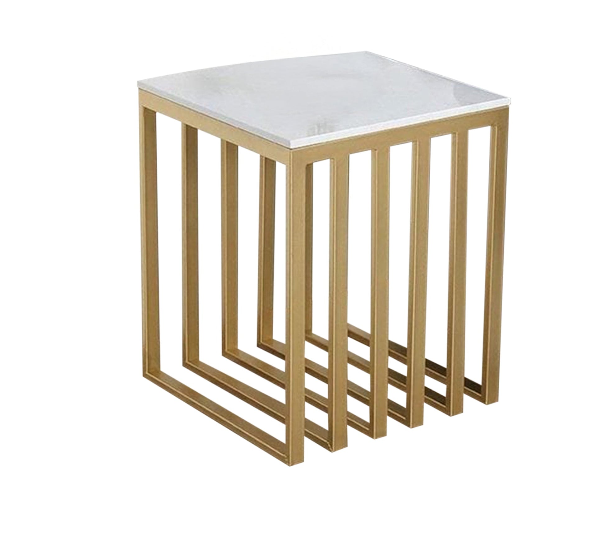 Side table with a gold metal base - Vitrine Furniture - Furniture