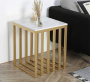 Side table with a gold metal base - Vitrine Furniture - Furniture