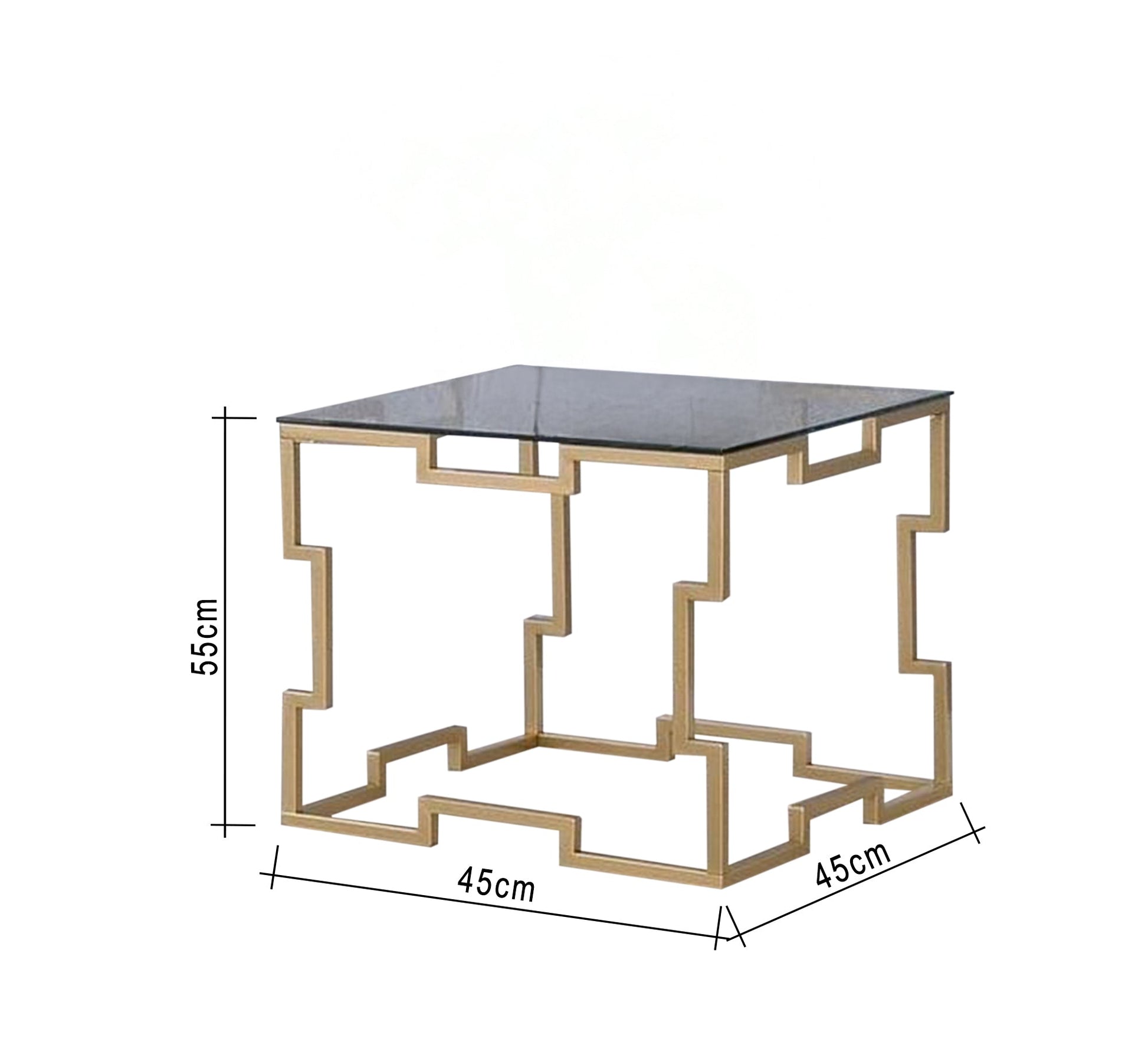 Side table with a wavy base and a glass top - Vitrine Furniture - Furniture