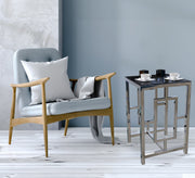 Side table with decorated steel chassis - Vitrine Furniture - Furniture