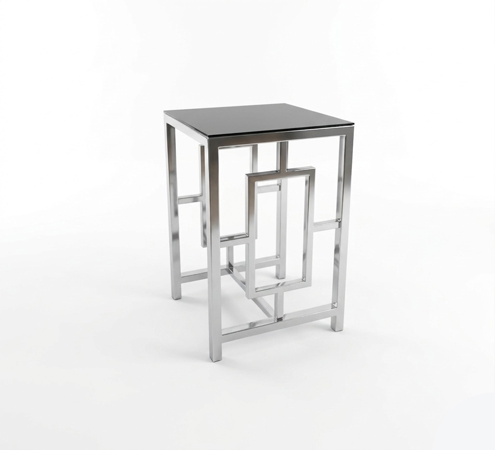Side table with decorated steel chassis - Vitrine Furniture - Side Tables