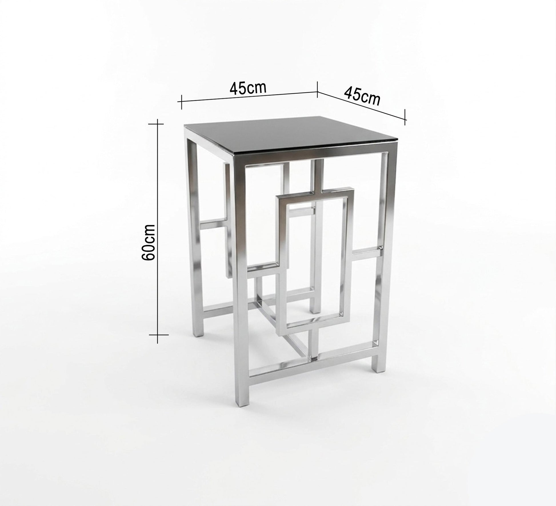 Side table with decorated steel chassis - Vitrine Furniture - Side Tables