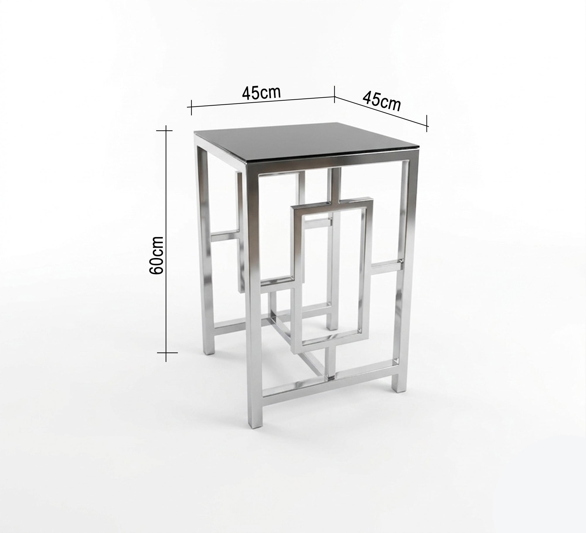 Side table with decorated steel chassis - Vitrine Furniture - Side Tables