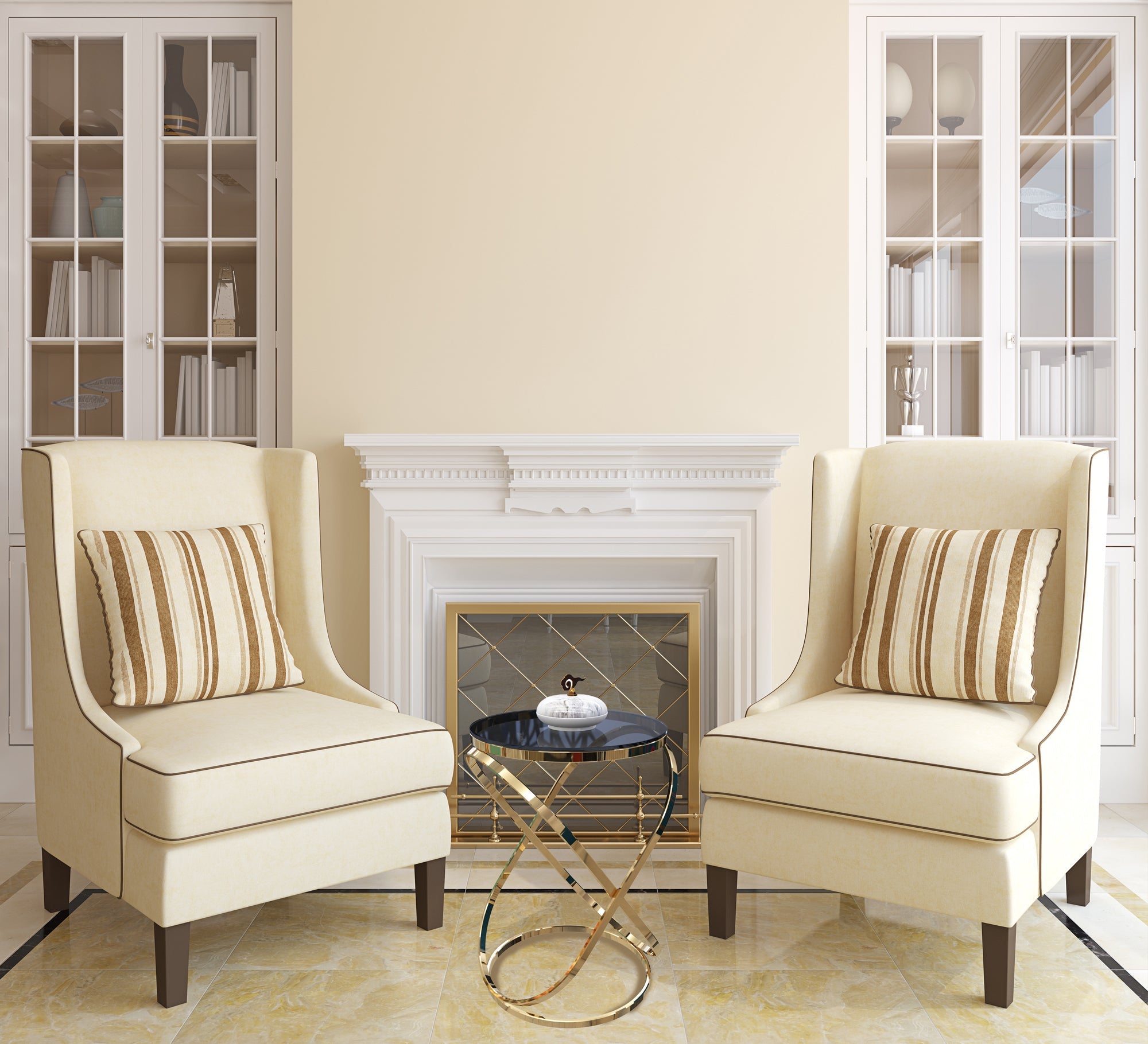 Side table with interlocking oval chassis - Vitrine Furniture - Furniture