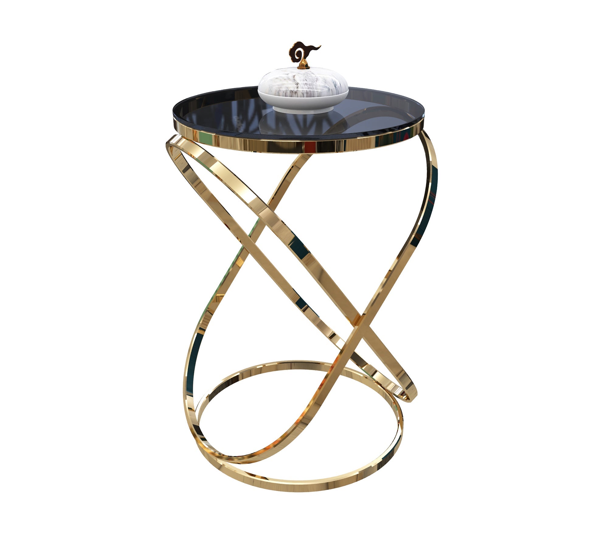 Side table with interlocking oval chassis - Vitrine Furniture - Furniture