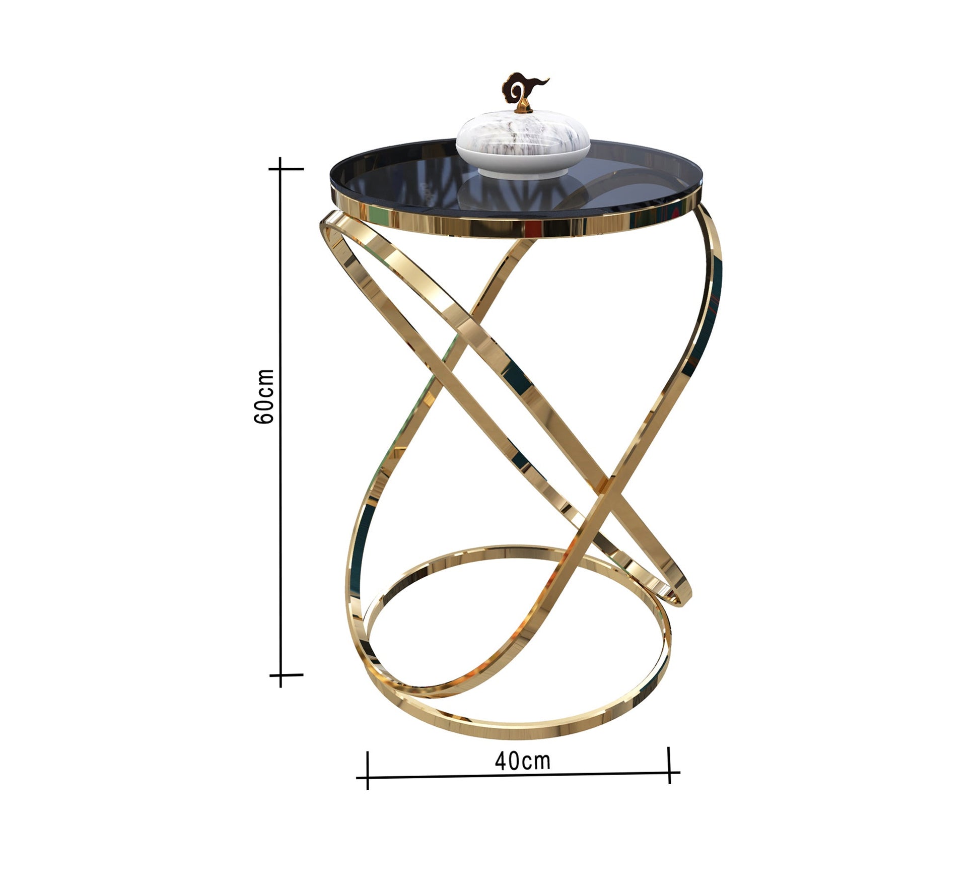 Side table with interlocking oval chassis - Vitrine Furniture - Furniture
