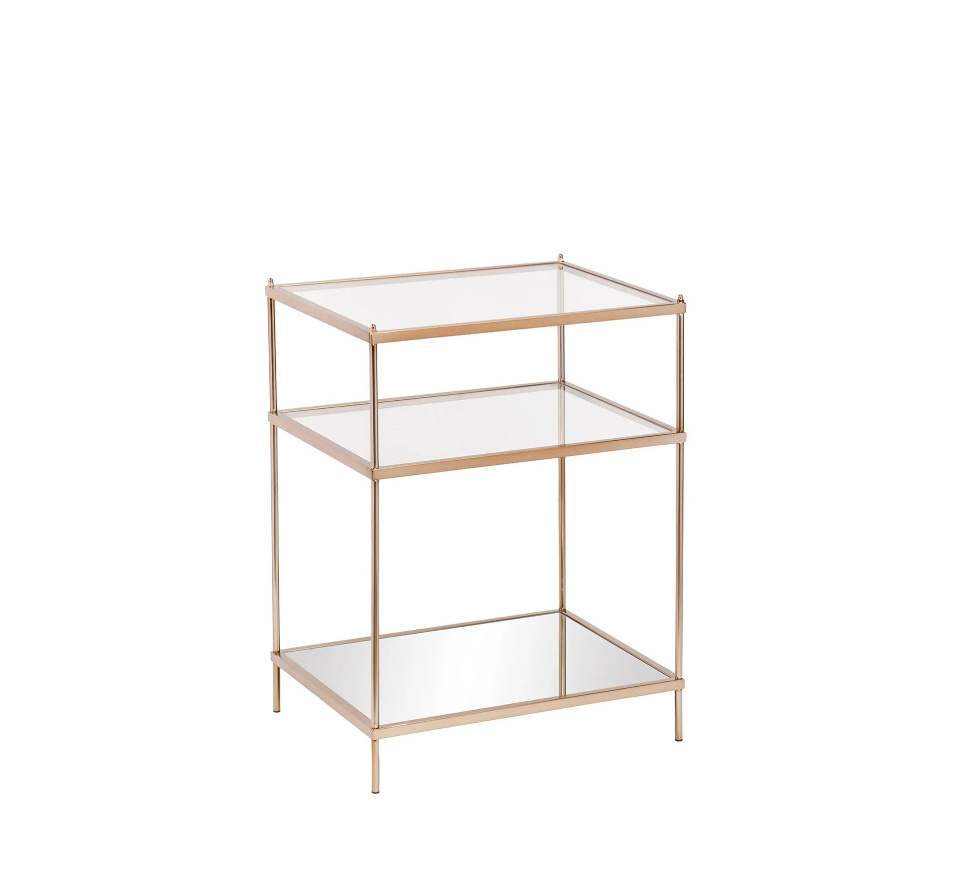Side table with three transparent glass surfaces - Vitrine Furniture - Furniture