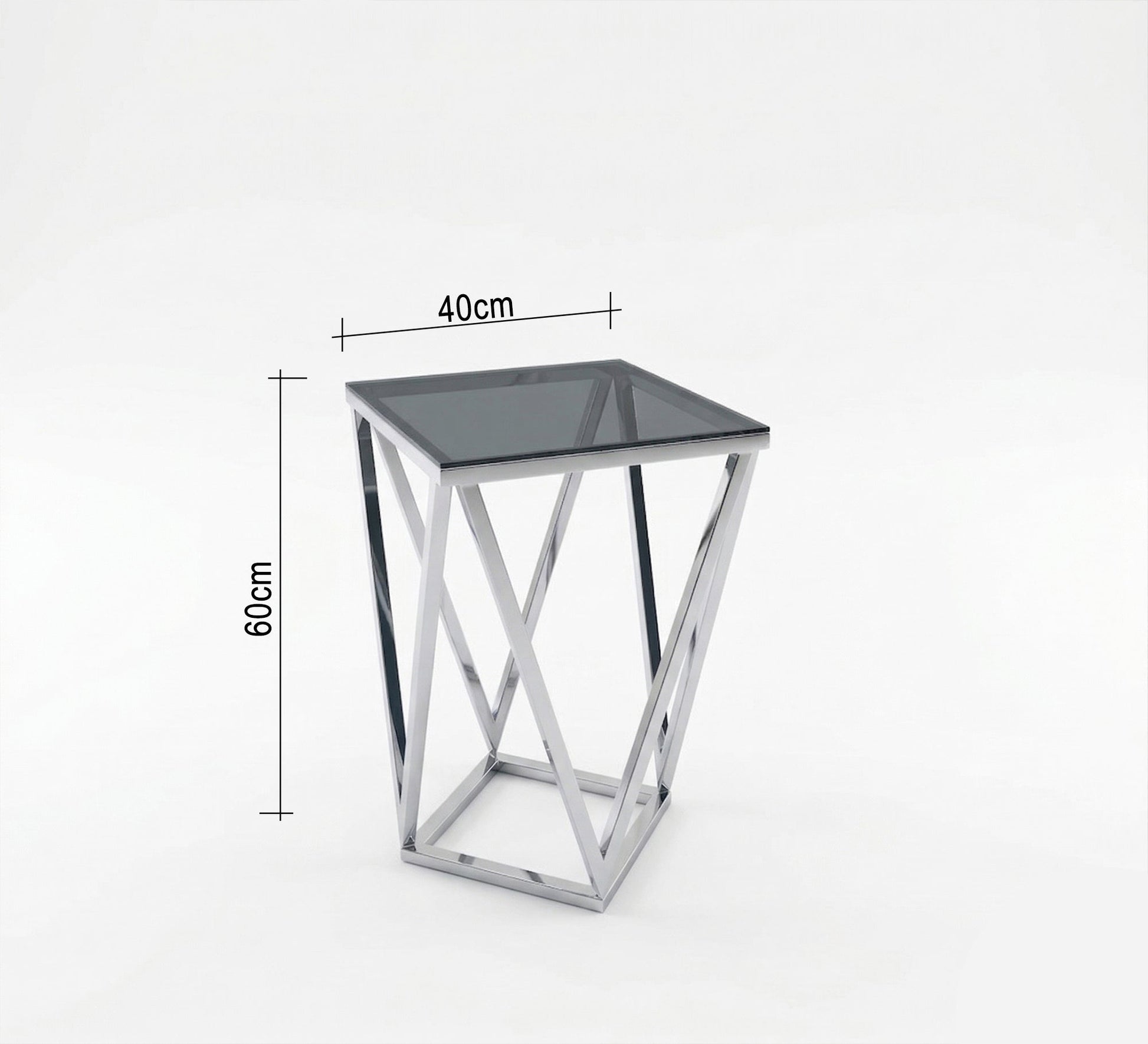 Side table with triangle steel frame - Vitrine Furniture - Side Tables