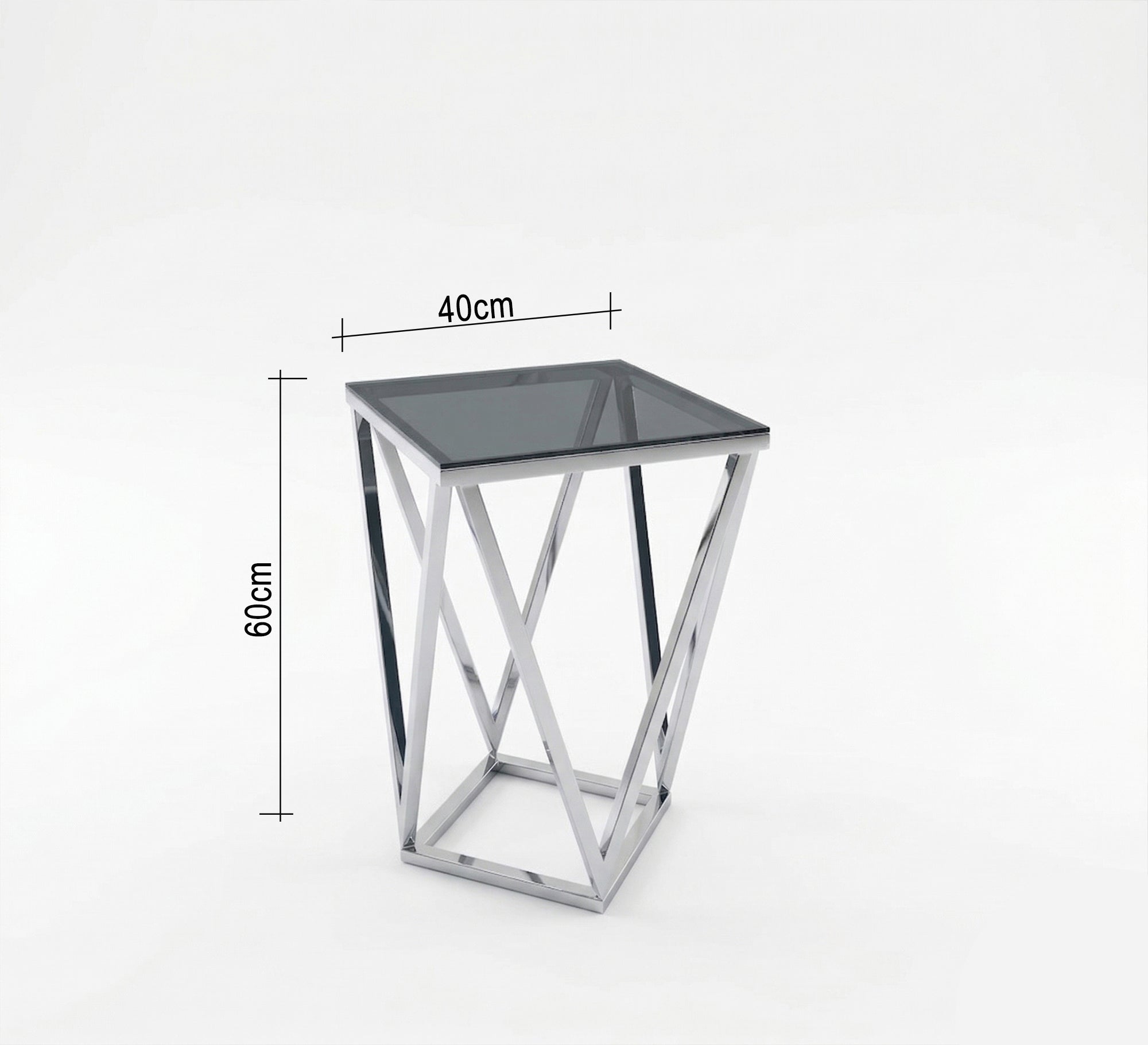 Side table with triangle steel frame - Vitrine Furniture - Side Tables