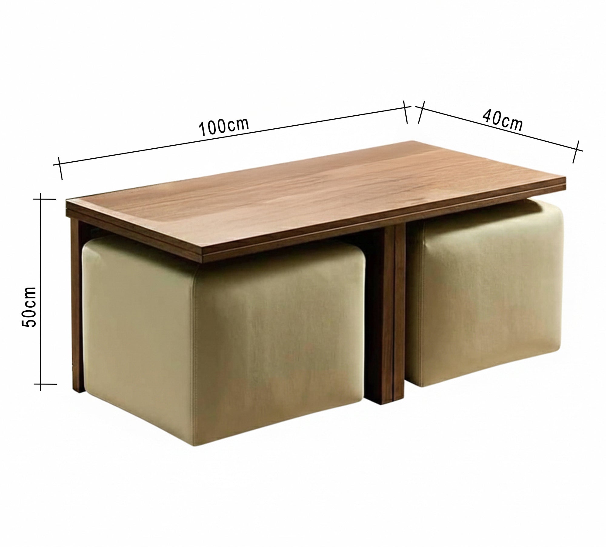 Side table with two benches - Vitrine Furniture - Side Tables