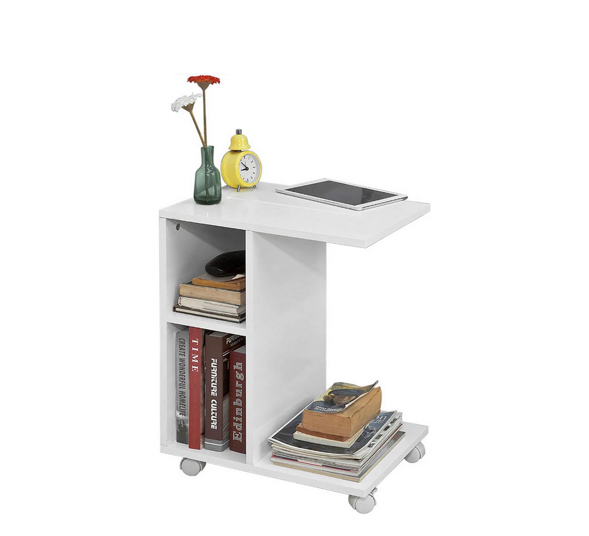 Side table with wheels and two small shelves - Vitrine Furniture - Furniture