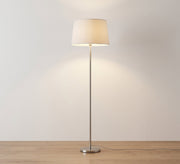 Silver Floor Lamp with Tapered Shade - Vitrine Furniture - Floor lamps