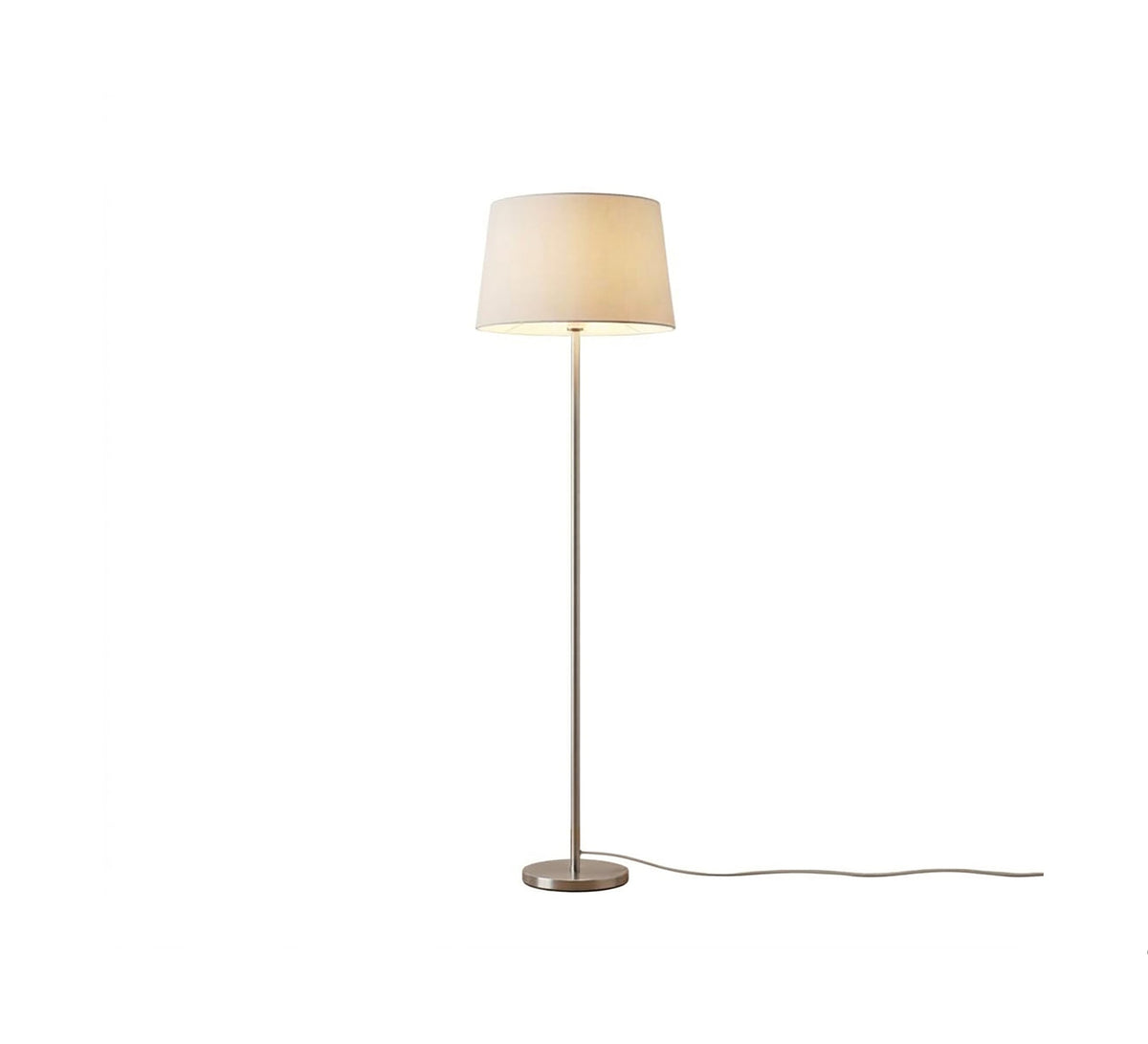 Silver Floor Lamp with Tapered Shade - Vitrine Furniture - Floor lamps